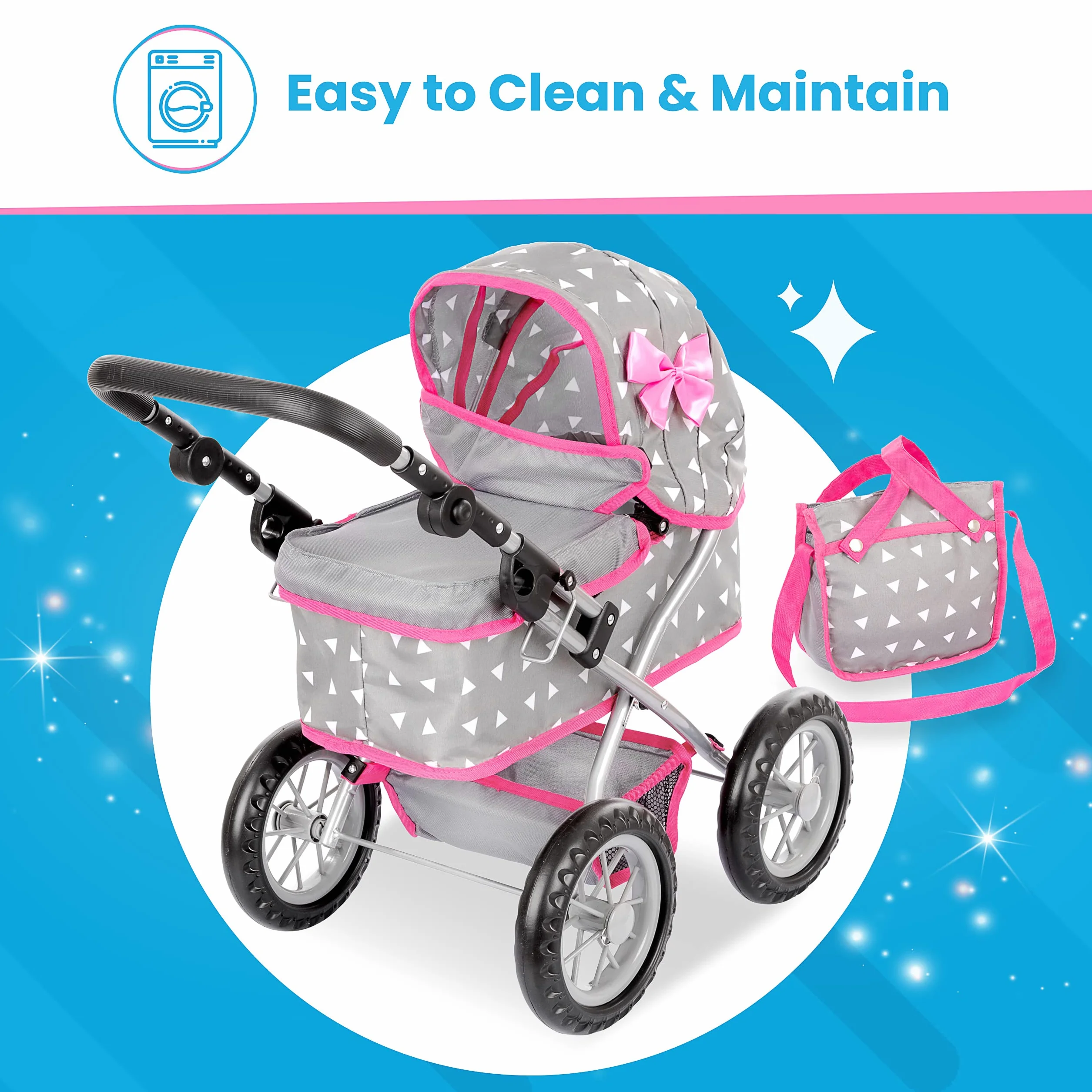 Kinderplay Cochecito para Muñecas Carrito Bebe Juguetes
