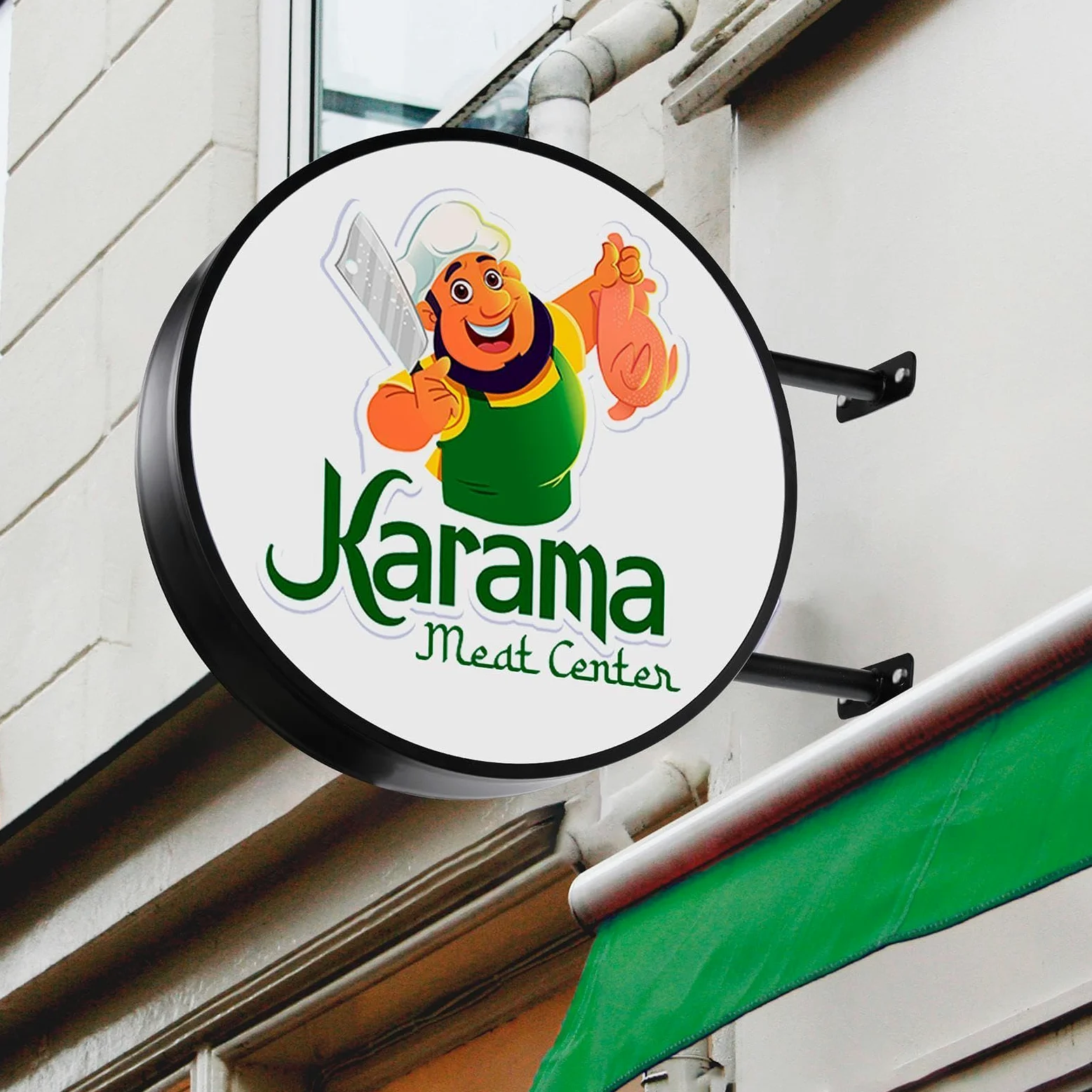 De Luz LED De Doble Cara Letrero De Logo Con Iluminación LED De Doble Cara | IP65 Resistente Al Agua 51 cm Cartel Publicitario Iluminado Para Bar Cafetería Restaurantes Hotel Salón Decoración