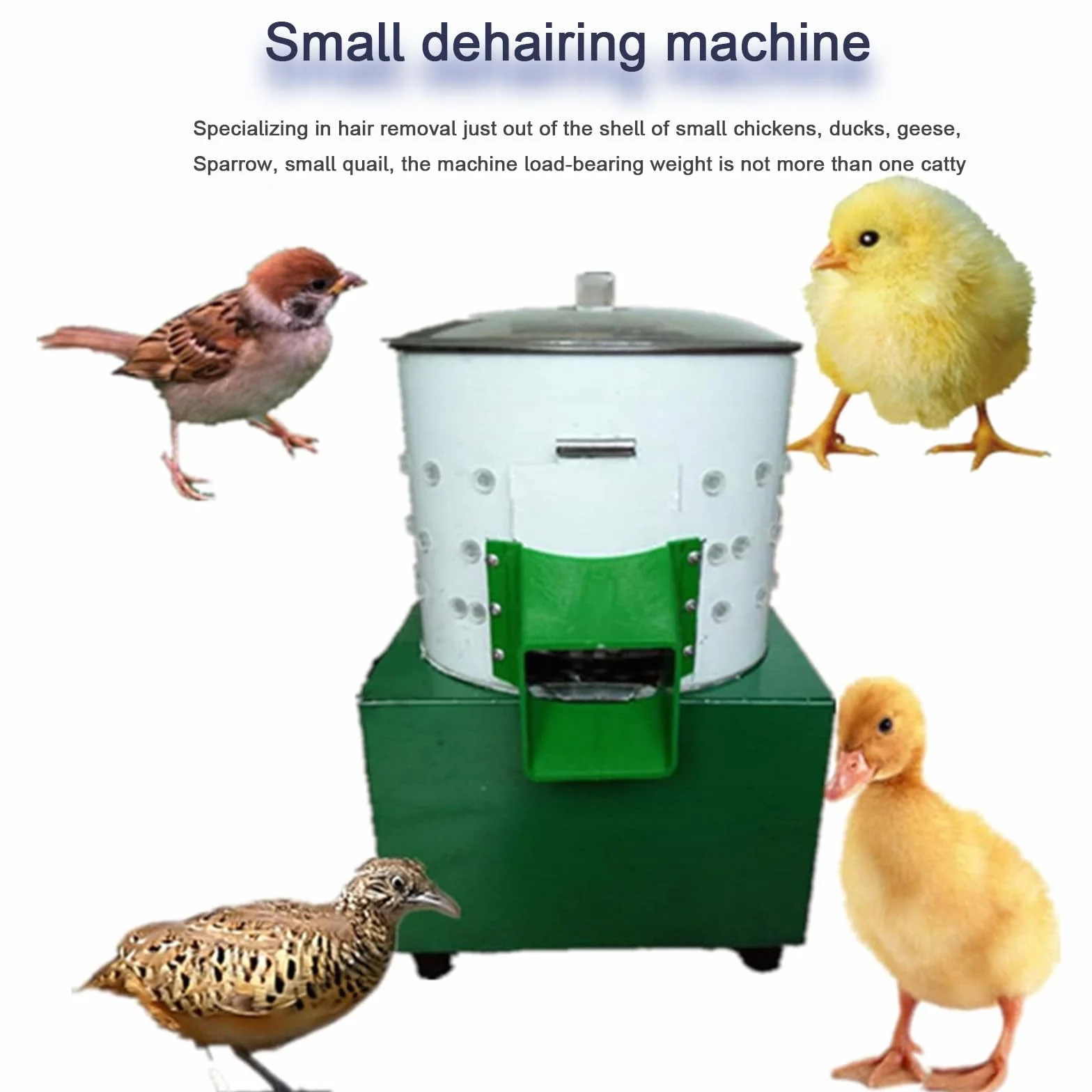 Depiladora de pájaros, desplumadora de Aves de Corral, máquina desplumadora automática de Plumas, Peso de depilación 1 kg, máquina desplumadora de Plumas de Paloma de Pollo pequeña