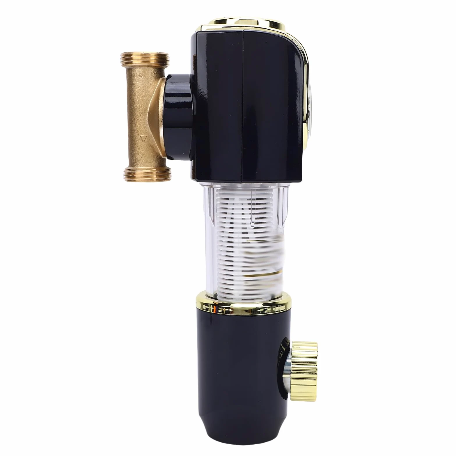 Generic 【título】 de Prefiltración de Agua con Filtro de Sedimentos Prefiltro de 1/2 Pulgada con Manómetro Lavado Automático de 40 μm
