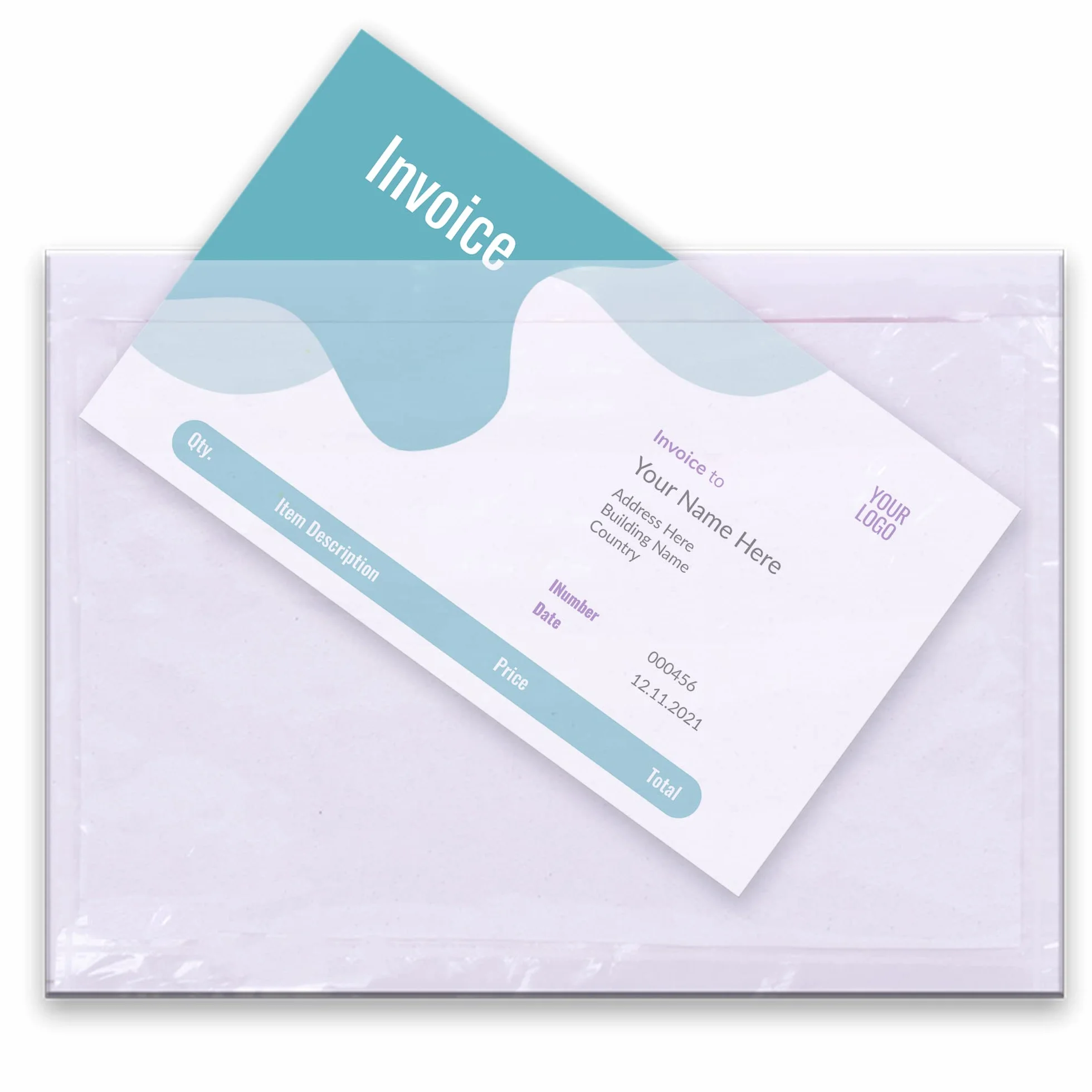 Triplast Cartera plana para documentos 200 x A5 (225 x 165 mm) sobres transparentes despegables y sellados