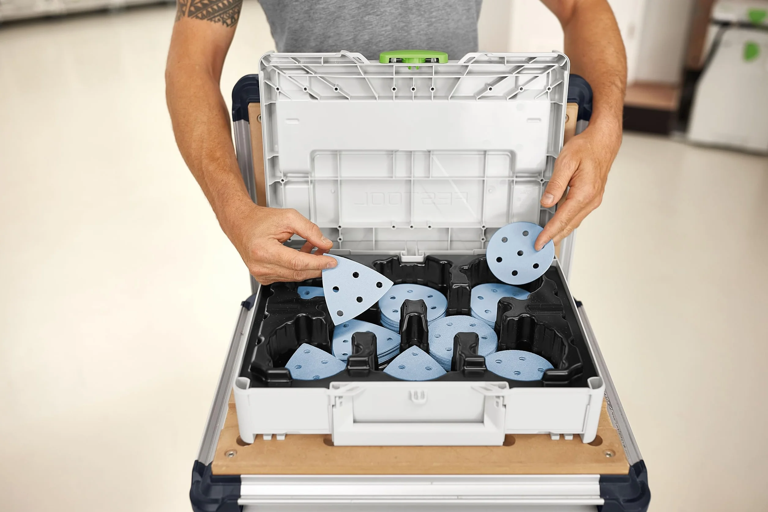 Festool Systainer³ para abrasivos SYS-STF D90/V93 GR-Set