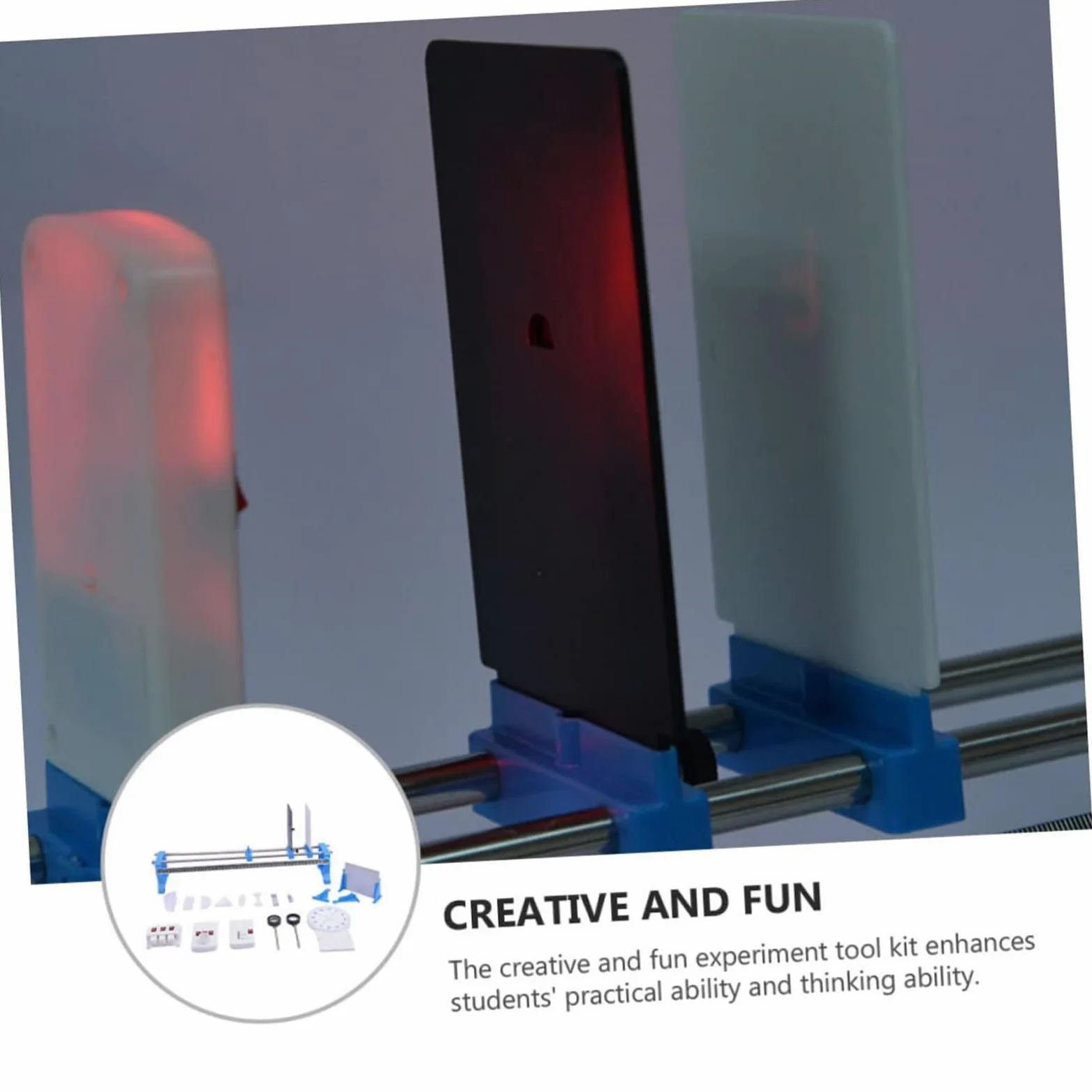 Caja De Experimentos Óptica Física Varias Piezas, Luz Lente