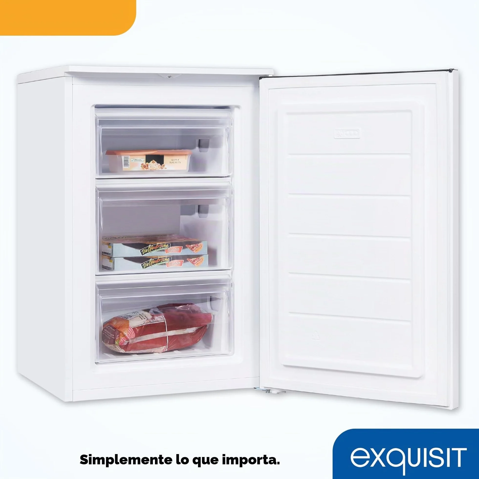Exquisit congelador vertical 87L 4 estrellas clase D blanco 85,5x54,5x58 cm