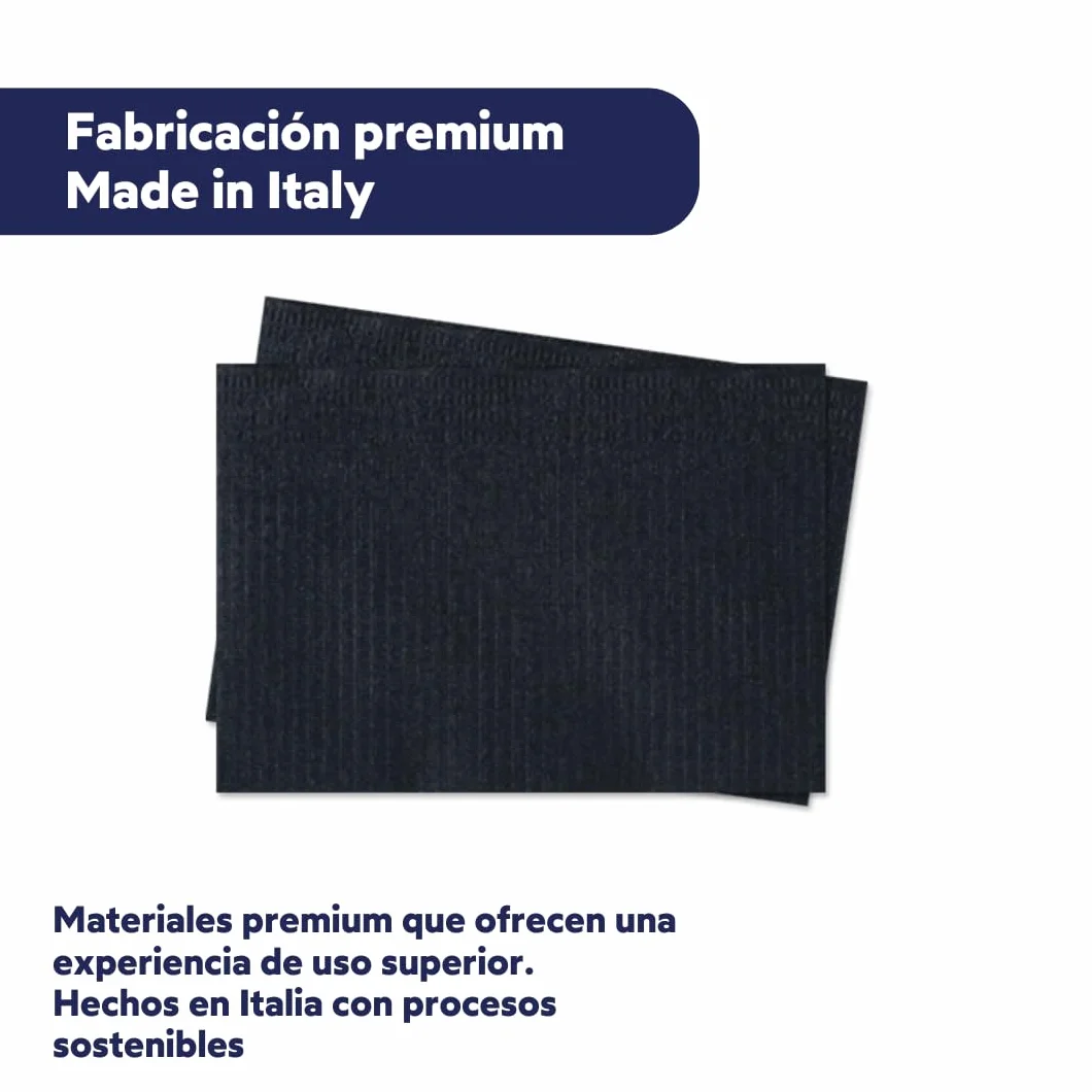 Baberos Desechables Color Negro Impermeable para Tatuajes y Estética Adultos