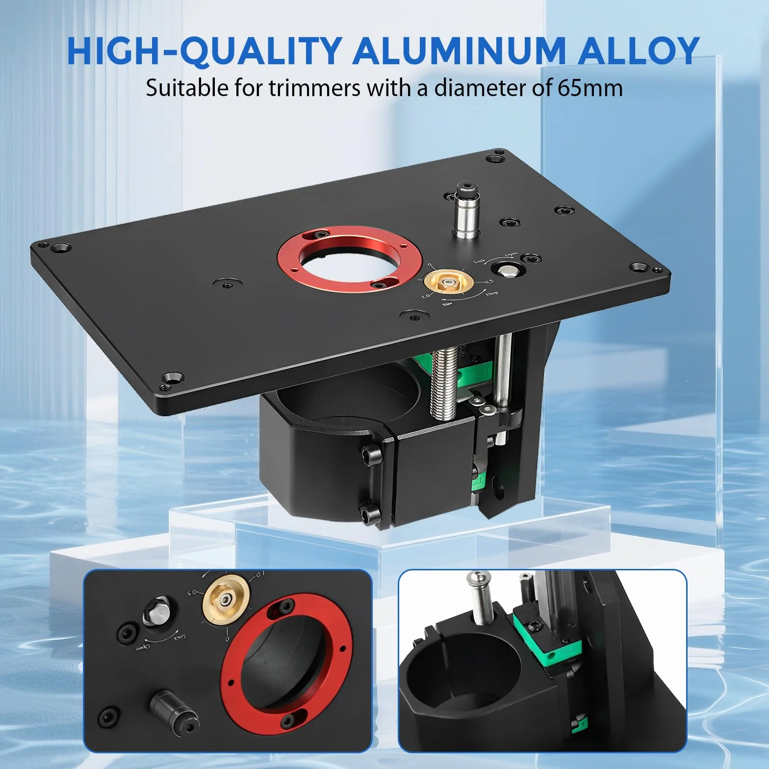 Mesa de Elevación para Máquina de Recortar,Mesa de Recorte Invertida,Mesa Elevadora de Router,Carrera de Elevación de 0 a 57 mm,para Pequeñas Máquinas de Corte