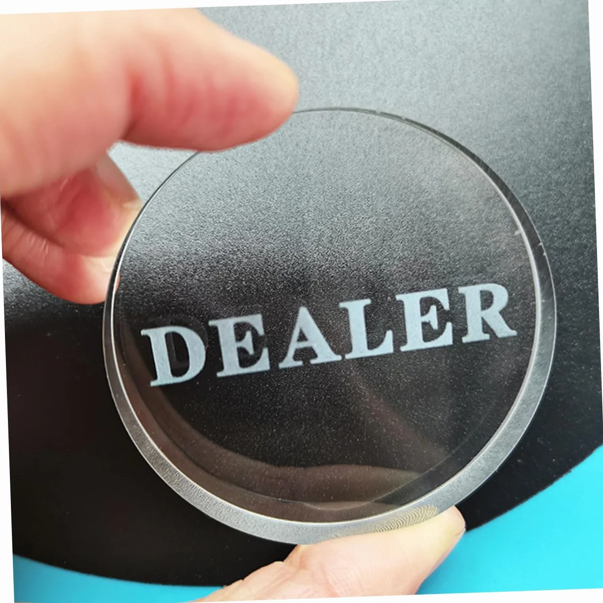Transparente Botón De Distribuidor Profesional De Póker Resistente Al Desgaste para Texas Hold'em