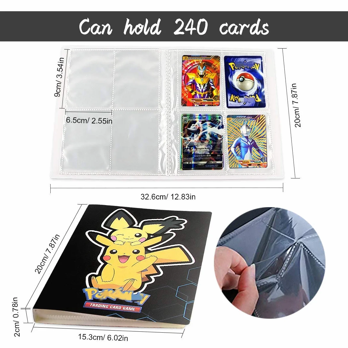 Álbum de recortes tarjetas coleccionables 30 páginas 240 tarjetas