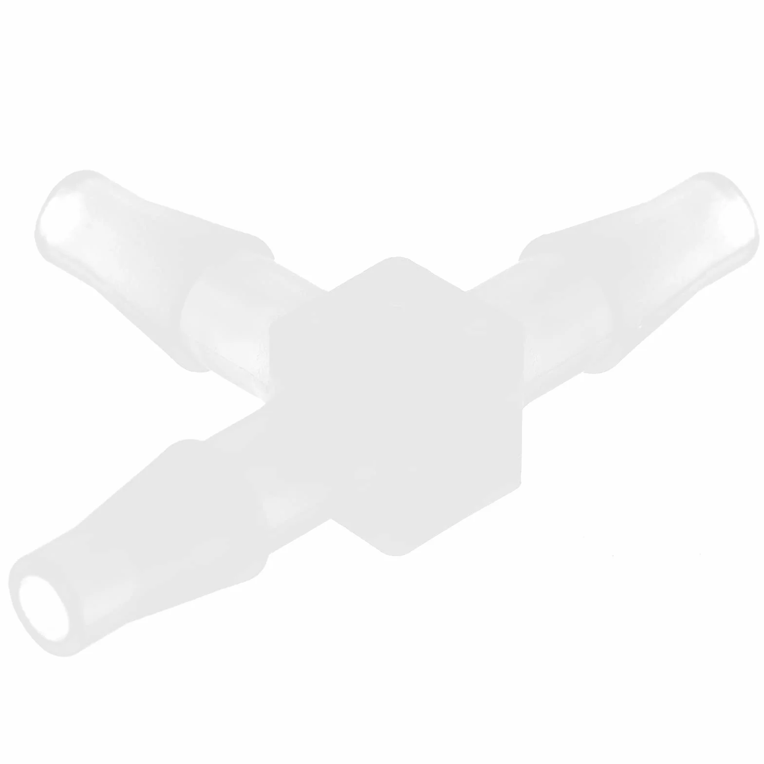 Accesorio de plástico de 3 vías en T Material PP para alimentos bebidas farmacéuticos