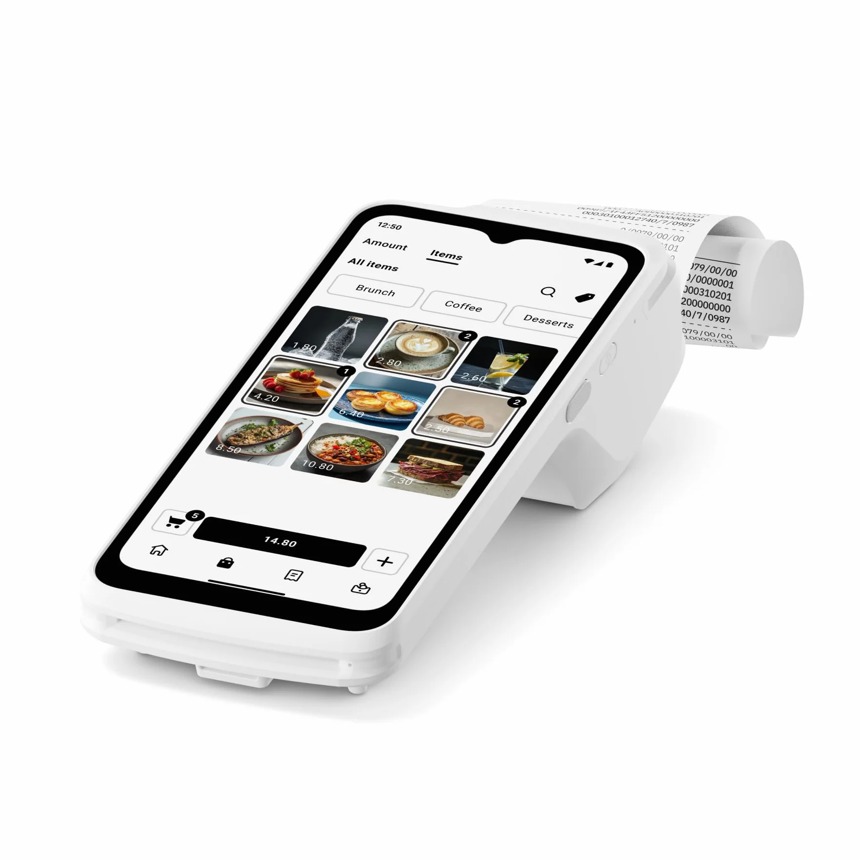 SUMUP Terminal Punto de Venta Todo en Uno con Impresora de Recibos Integrada y Pantalla Táctil