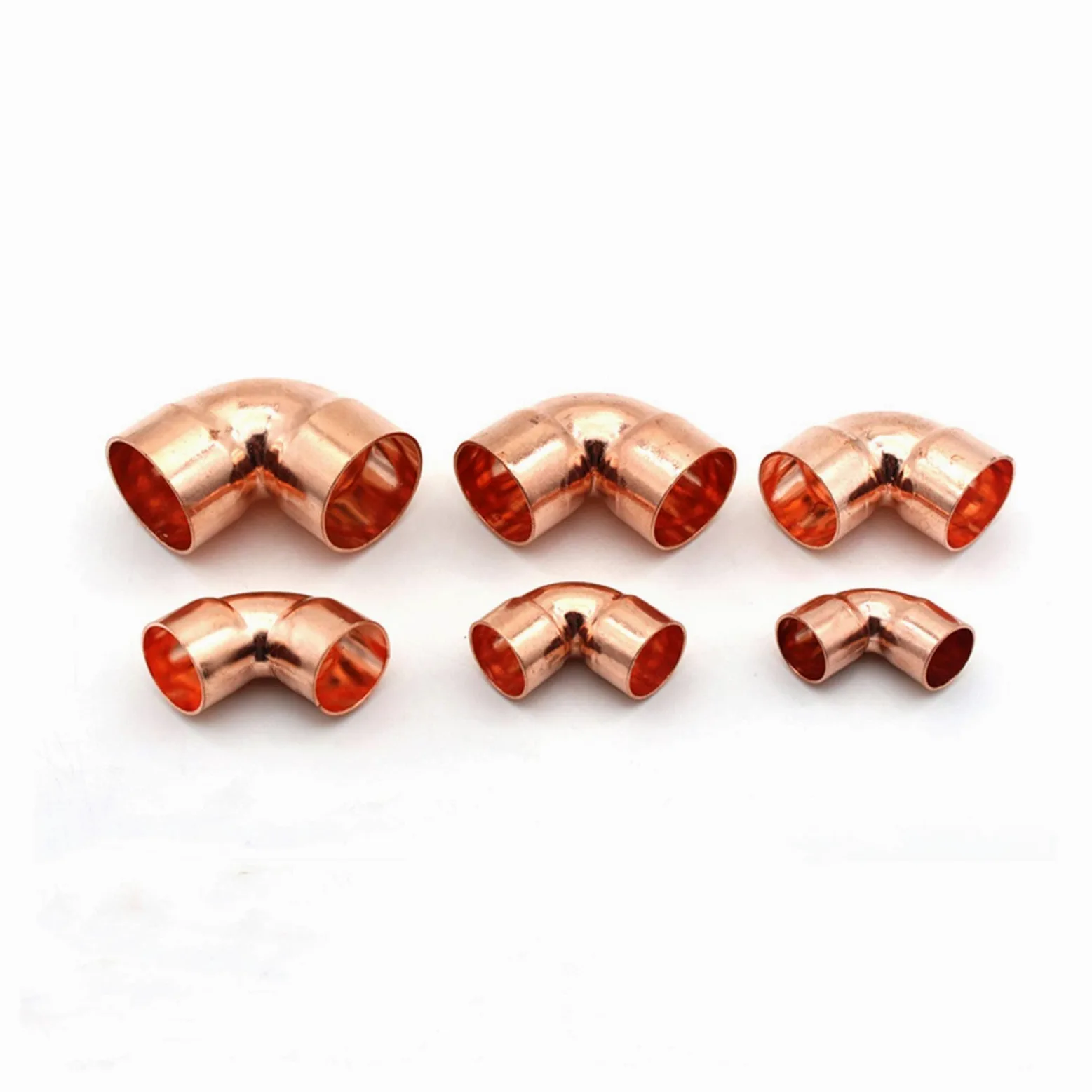 Pipe Fittings 19mm Inner Diameter 99.9% Copper End Feeding Solder 90 Degree Elbow Pipe Installation Joint for Air Conditioning (Color : ID 92mm Wall 2.3mm) Brass Hose