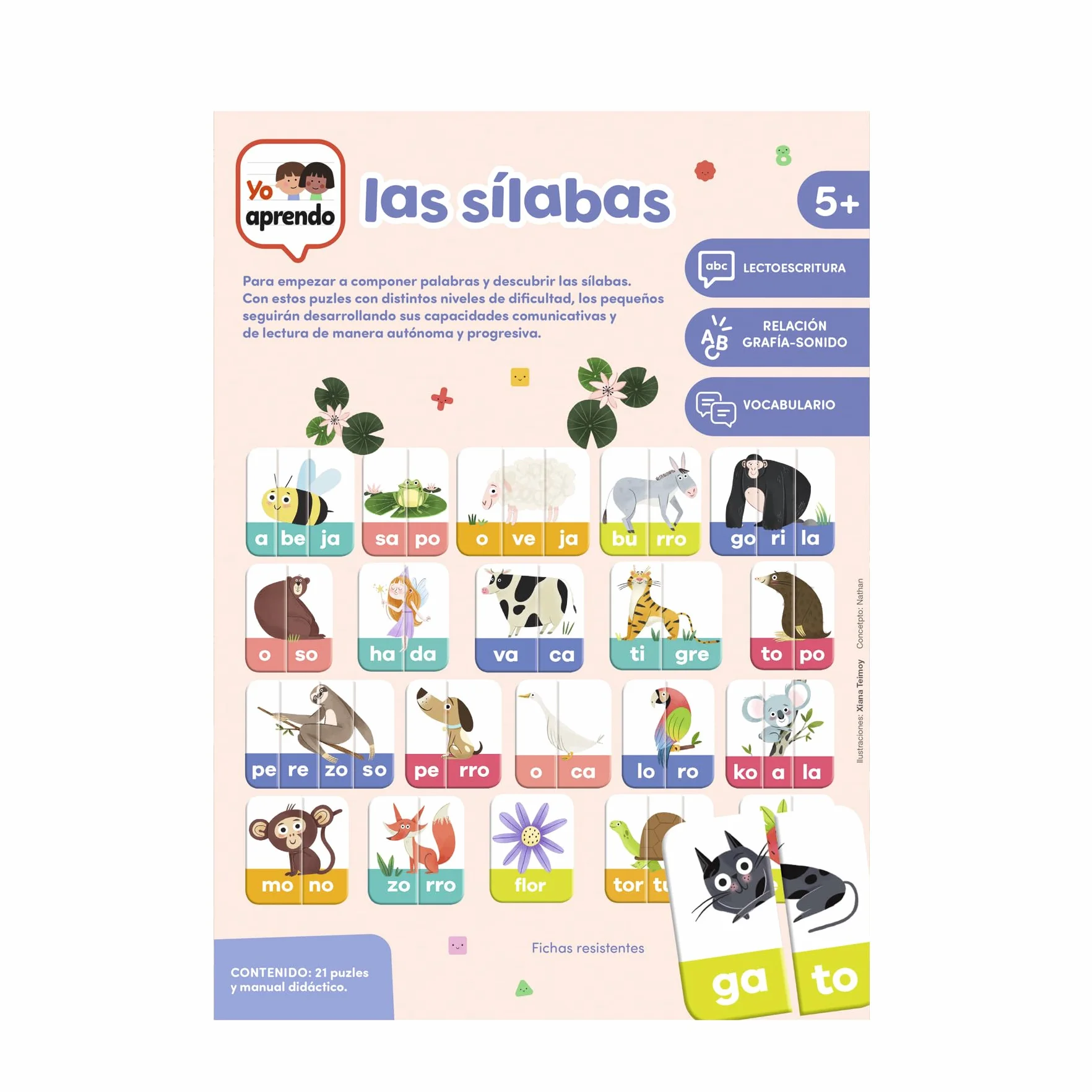Diset Las Sílabas Juego Educativo Letras Abecedario para Niños a Partir de 5 años Multicolor