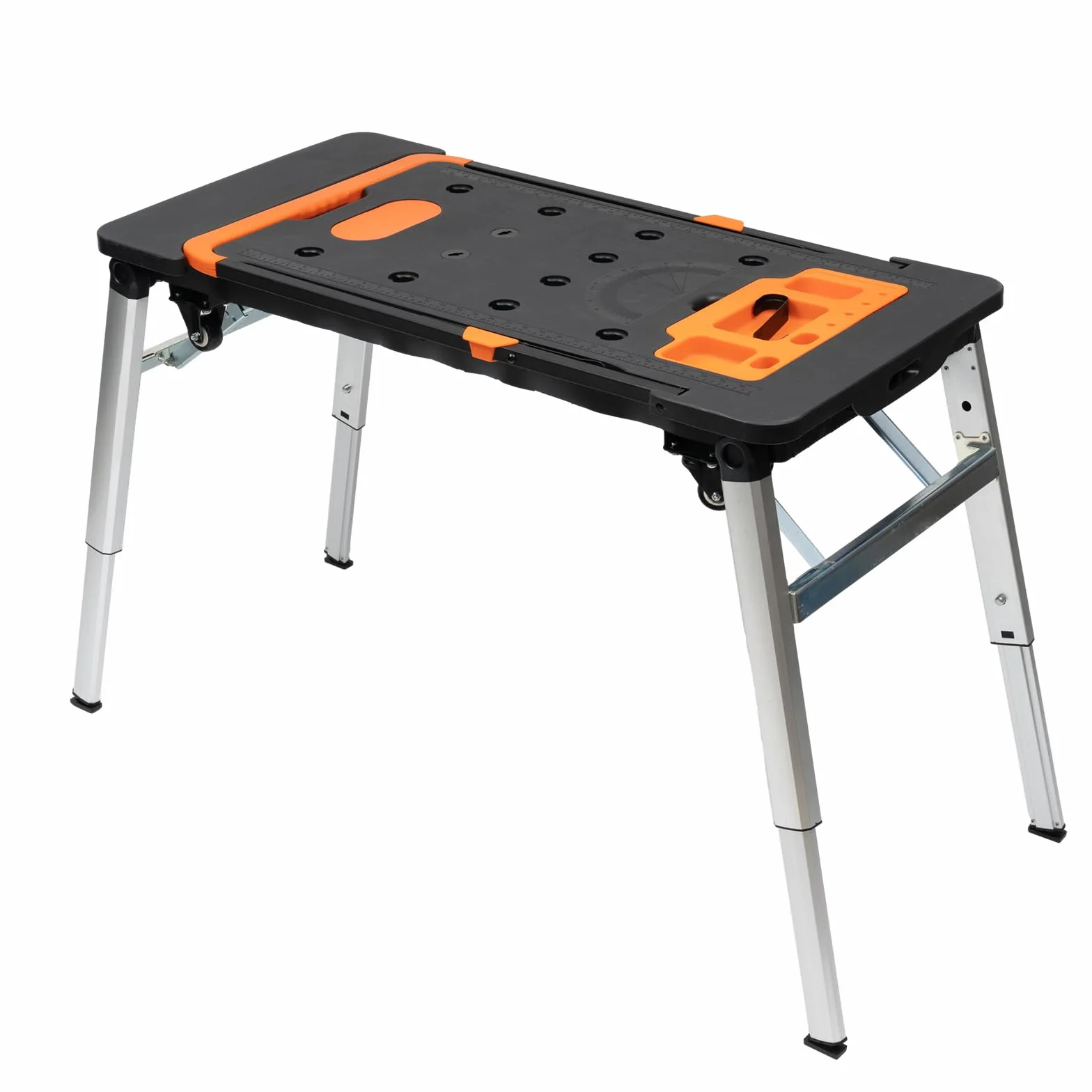 Banco de trabajo plegable 7 en 1, mesa de trabajo, carrito de mano, hasta 150 kg, plataforma de trabajo plegable