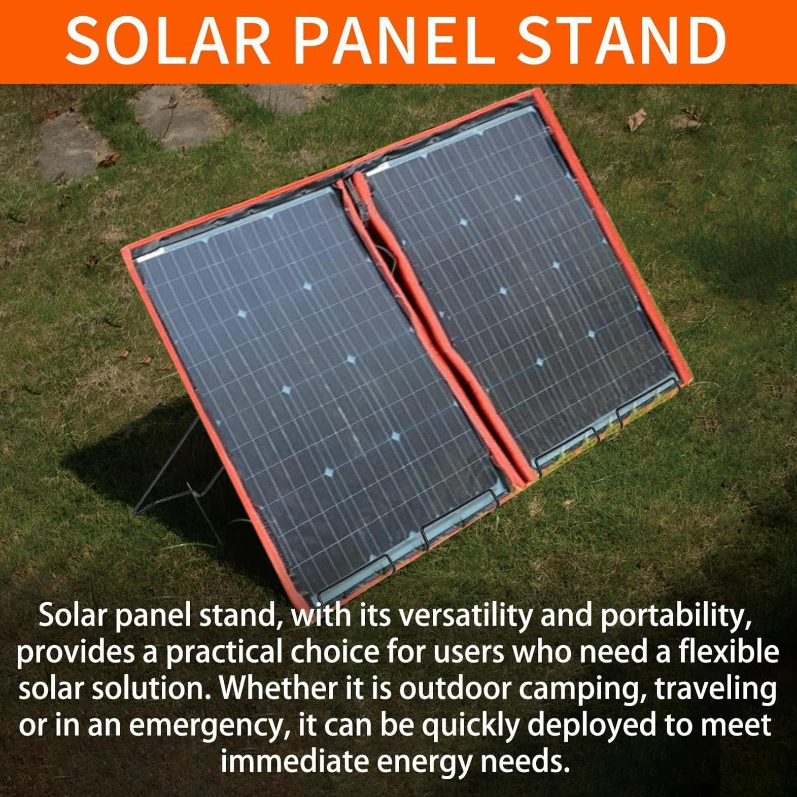 Soporte Para Panel Solar Rack Metálico De Montaje Rápido | Soporte Solar Para Suelo De 2 Piezas Fácil Instalación Jardín Balcón Patio Trasero Sendero Tejado Viaje Picnic Sin Conexión