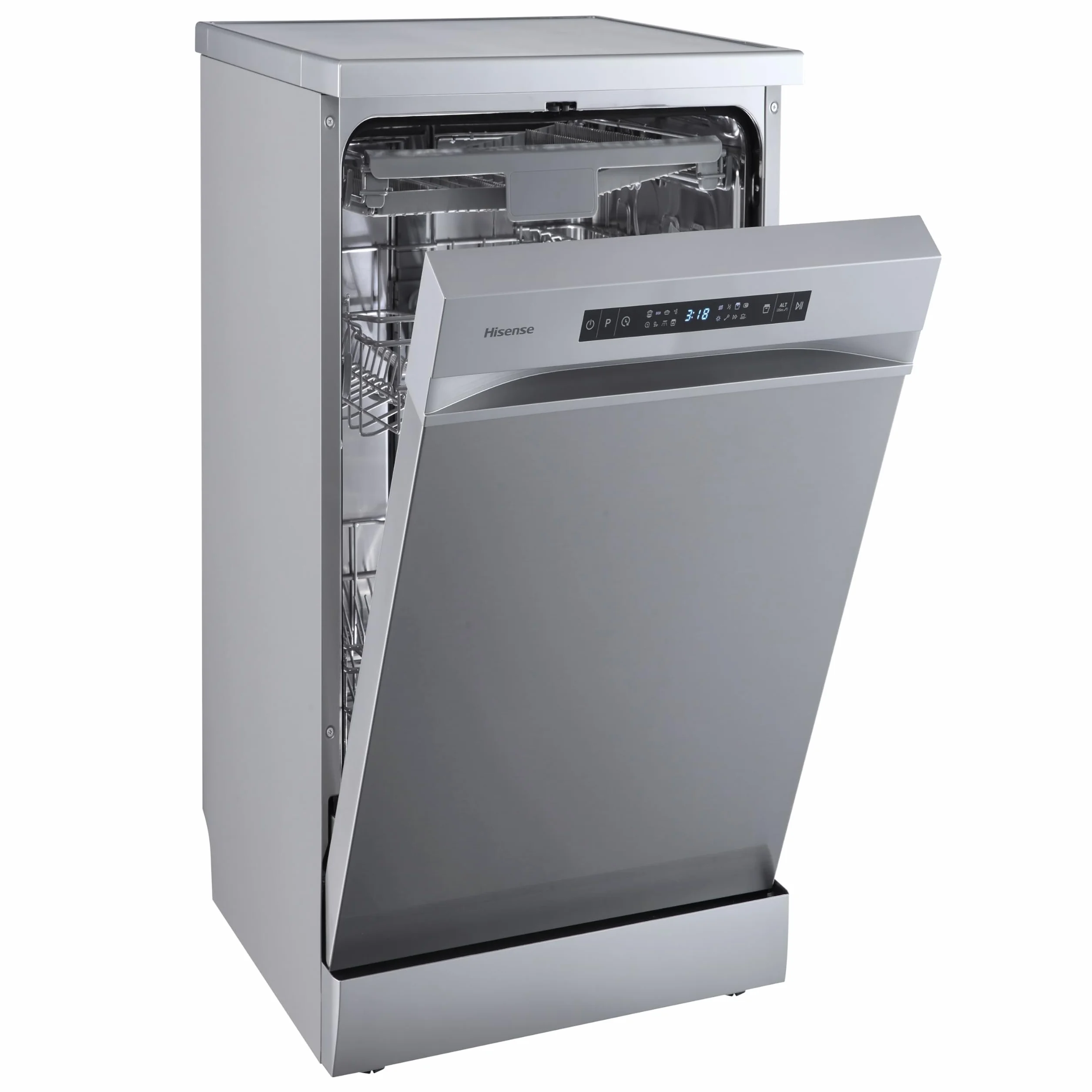 Hisense Lavavajillas Libre Instalación 45cm 11 Servicios 8 Programas Media Carga 3ª Bandeja Inox