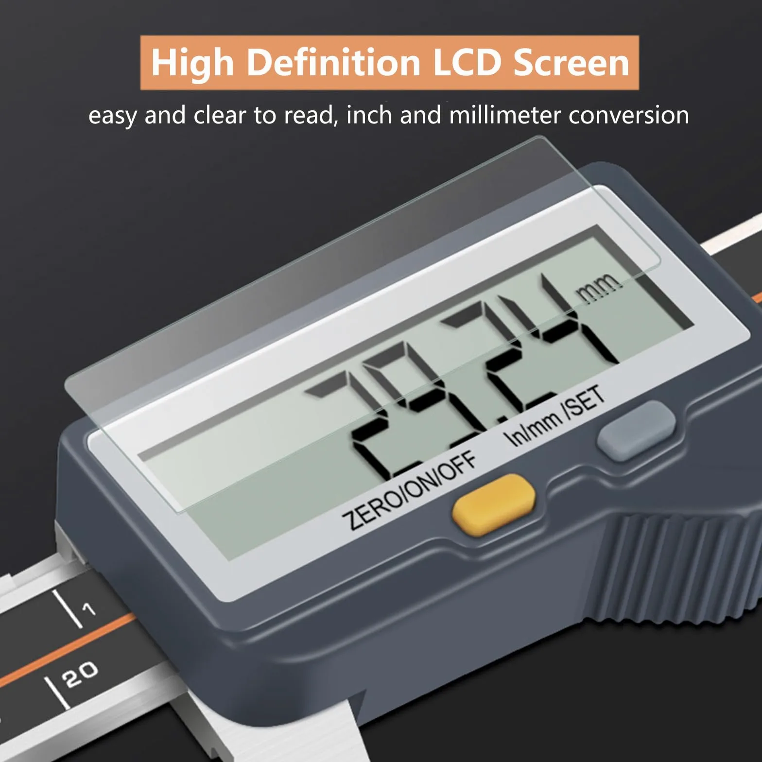 Calibre Digital IP54 Impermeable con Bluetooth,Pie de Rey Digital de Acero Inoxidable con Pantalla LCD,Vernier Caliper para Mediciones Externas,Internas,Profundidad y Paso,150mm/6in