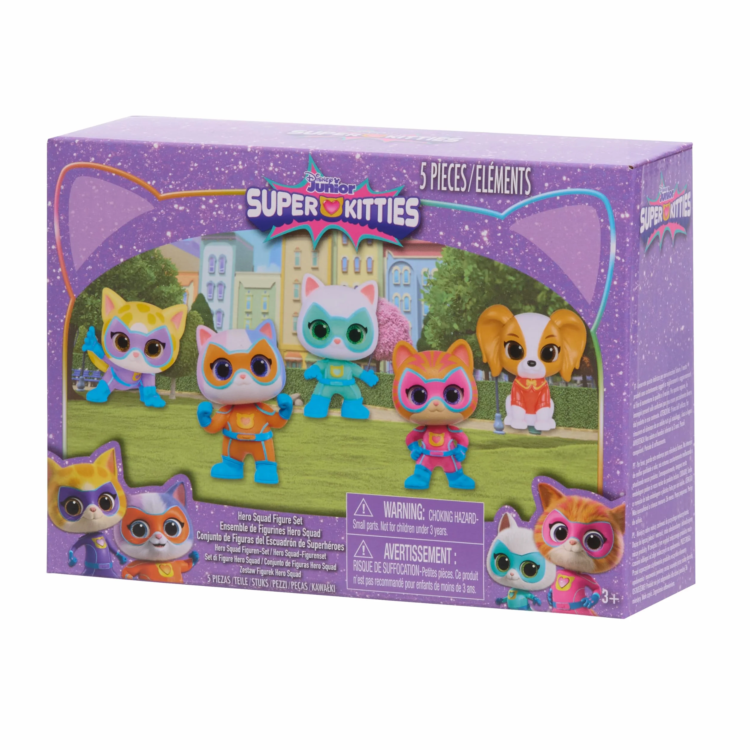 Disney Junior SuperKitties Hero Squad 5 Figuras Coleccionables 5 cm Juguetes para Niños 3+