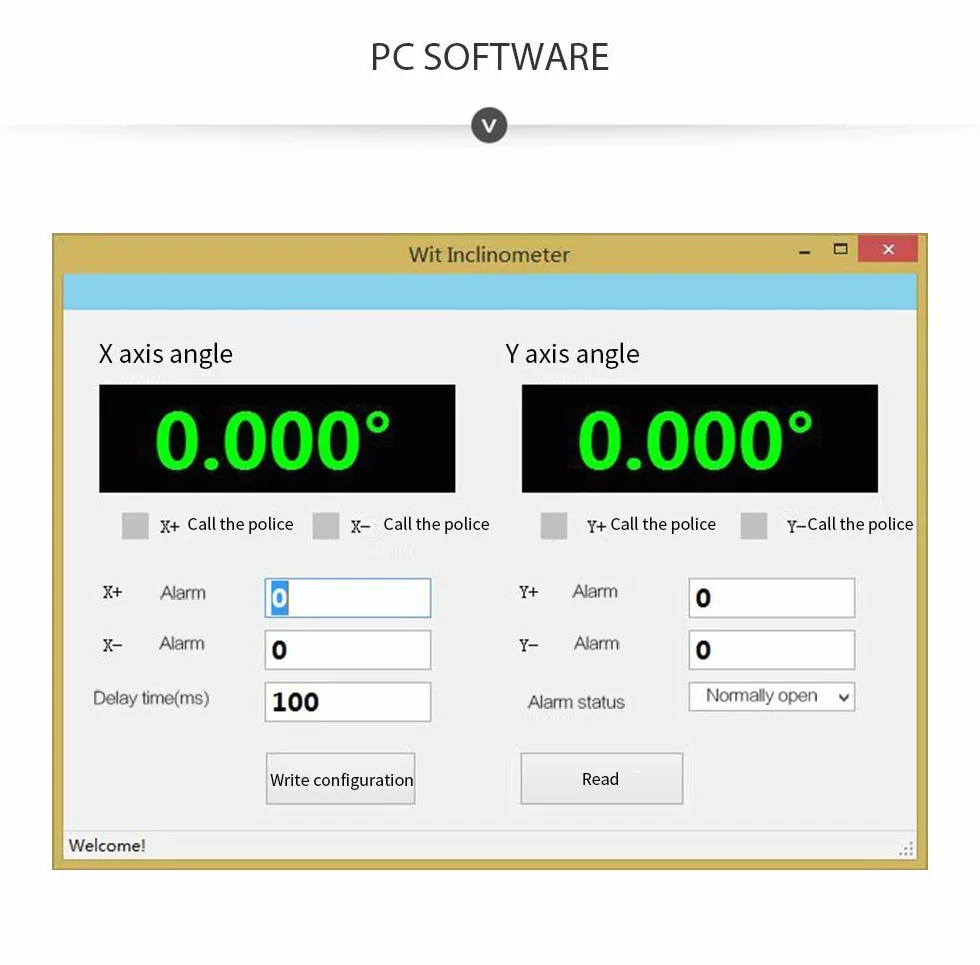 【Interruptor de inclinación tipo salida de voltaje SINVT-232】 Inclinómetro de seguridad analógico de doble eje (salida de 0-5 V, -90 grados), sensor de ángulo de inclinación antivibraciones (IP67)