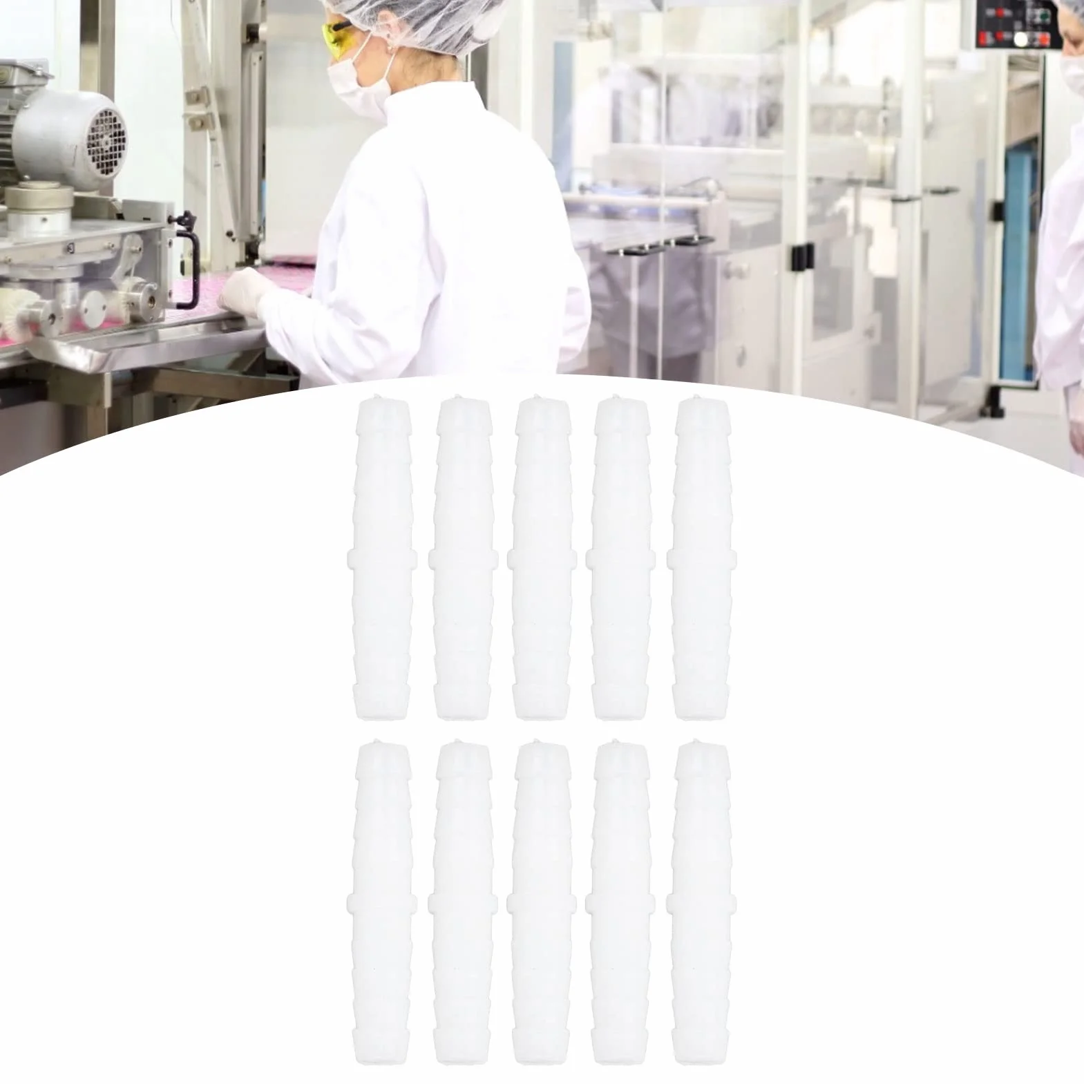 10 Piezas Conector Recto Plástico para Tubería Accesorios de Conexión