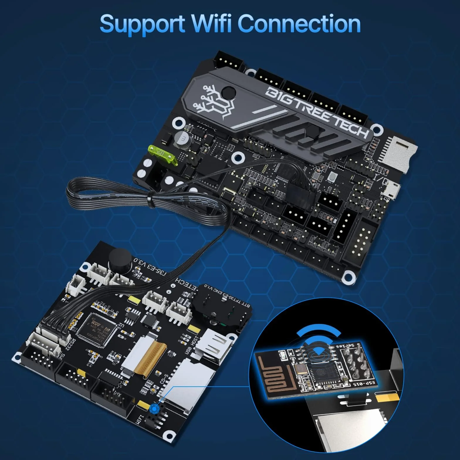BIGTREETECH SKR Mini E3 V3.0 placa de control + TFT35 E3 V3.0.1, placa silenciosa de 32 bits integrada con controlador paso a paso TMC2209 UART compatible con impresora 3D Ender 3/5 Ender 3 Pro/V2