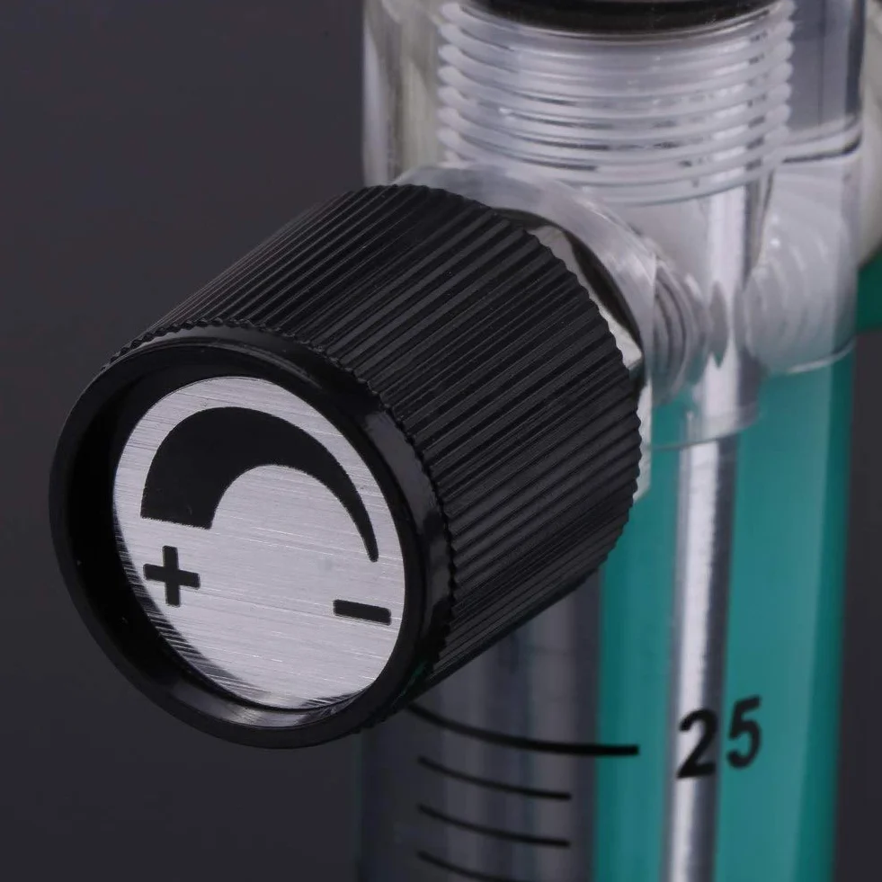 Medidor de Flujo de Gas LZQ-5 2.5-25LPM con Válvula de Control para Oxígeno/Aire