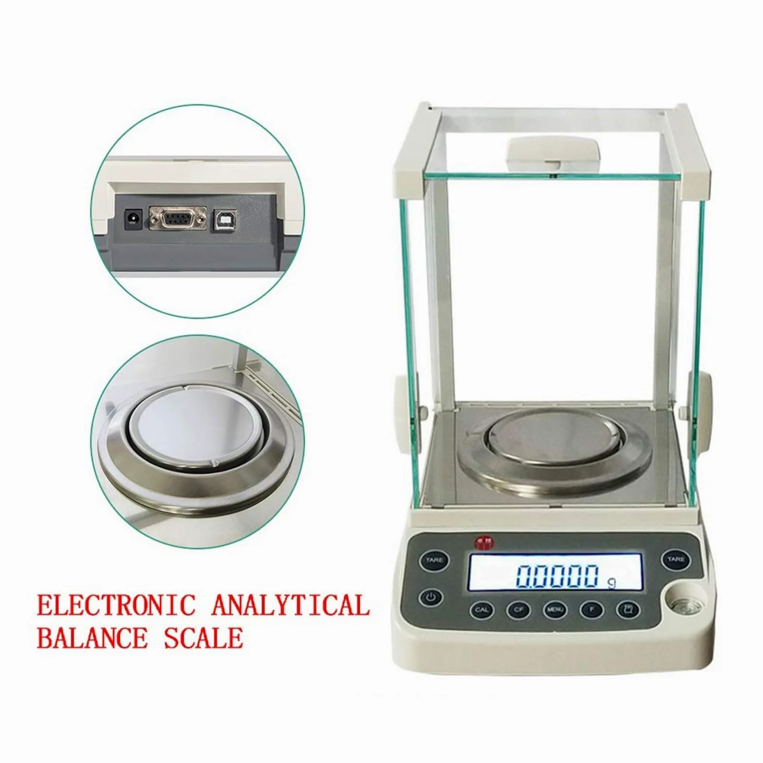 Balanza Analítica de Alta Precisión Digital 0,0001 g, 120 g/0,1 mg, Escala de Laboratorio Electrónica Con Pantalla LCD, Científica