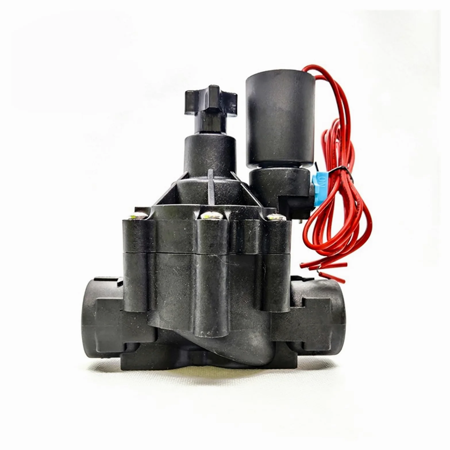Electroválvula de riego de 3/4" y 1", normalmente cerrada, con regulación de caudal, 220 V, 110 V, 24 V y 12 V CC. Electroválvula de riego de enclavamiento.(45720,110VAC-CLOSED)