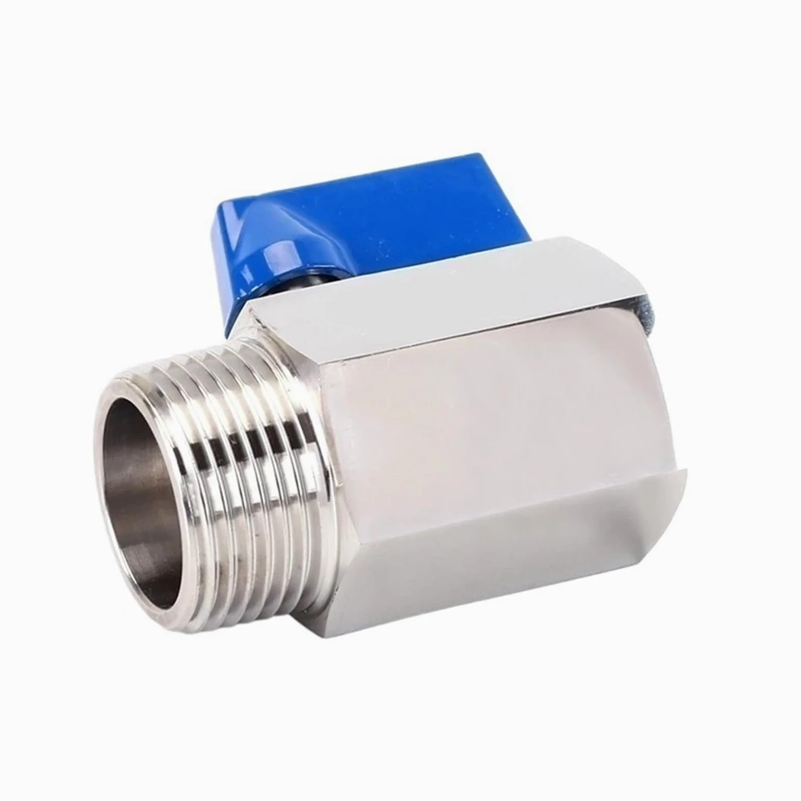 1 mini válvula de bola BSP de 0.12 a 1 pulgada, acero inoxidable SS304/316, roscas hembra/macho, mango manual, para agua, aire, gas, cocina, uso industrial (1 pulgada, SUS316-macho a hembra)