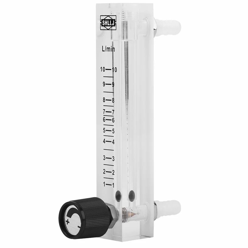 Medidor de flujo de gas 1-10LPM con válvula de control para oxígeno