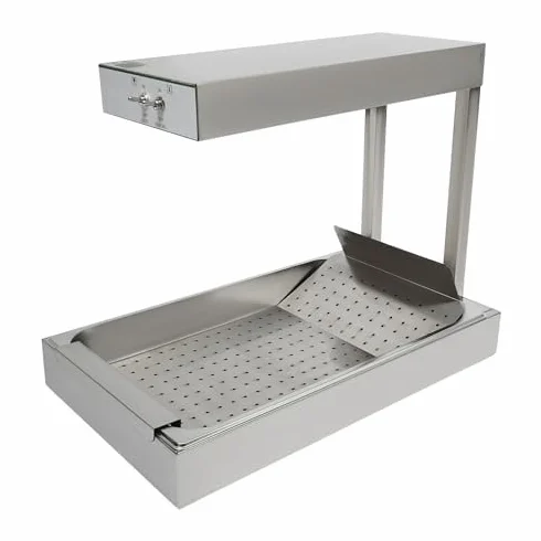 Calentador de patatas fritas 750 W acero inoxidable profesional eléctrico