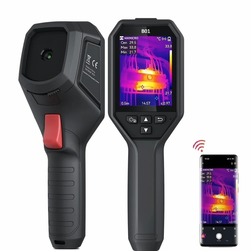 Cámara térmica HIKMICRO B01 SuperIR 320x240 256x192 25Hz WiFi LCD 3,2"