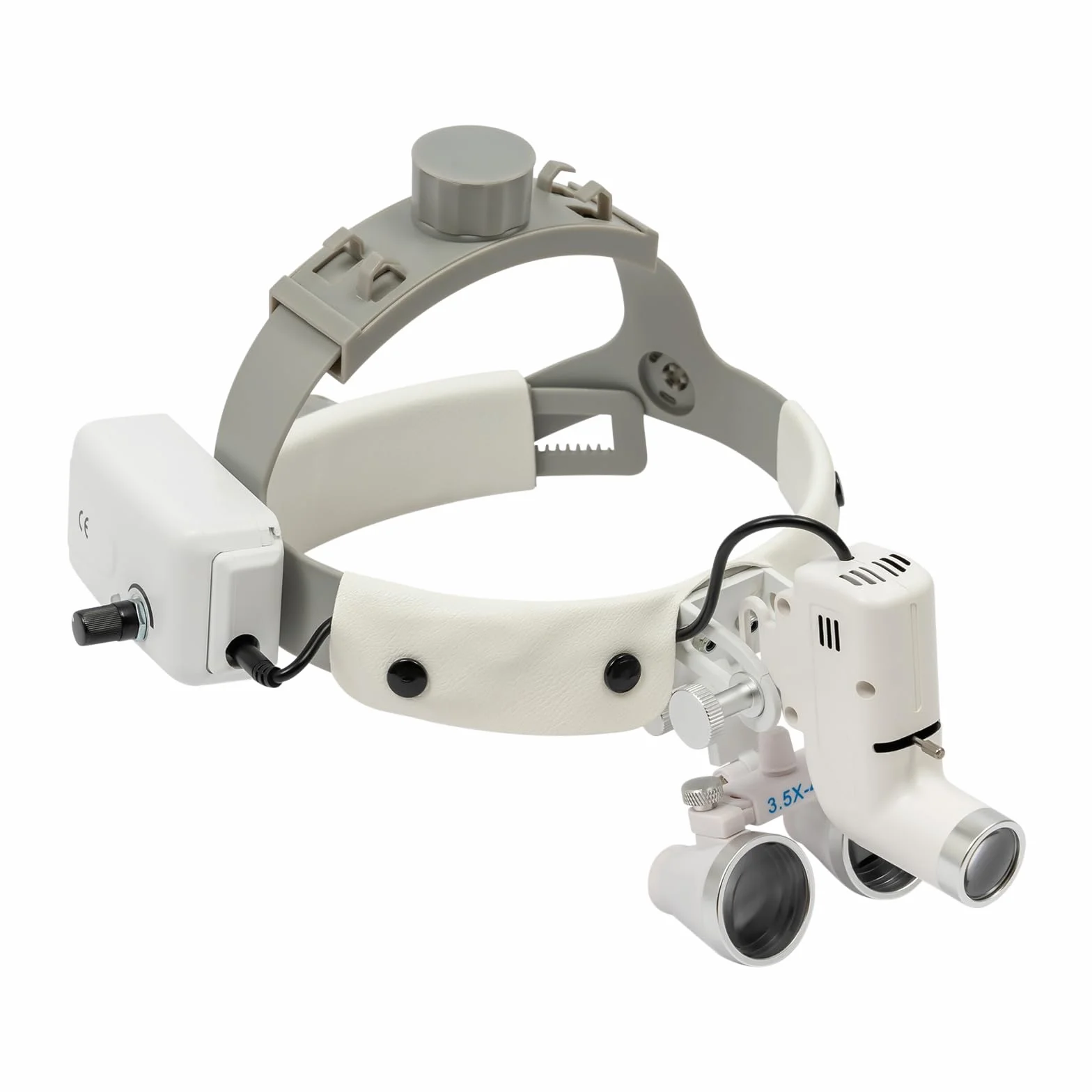 Lupa dentista binocular 3.5x 420mm con luz quirúrgica médica