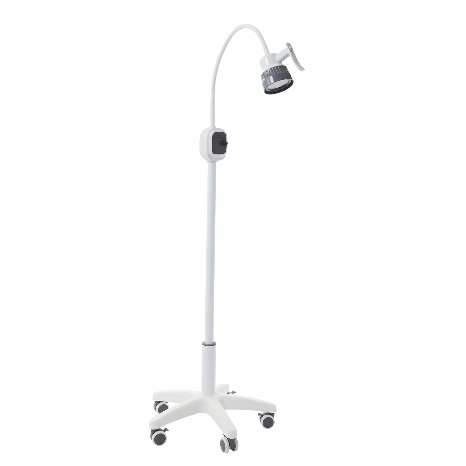 Lámpara de examen médico LED 12 W regulable 5000 – 6000 K con 5 ruedas y frenos silenciosos – 7500 lux de intensidad de iluminación, lámpara de examen para clínica dental, quirófano y