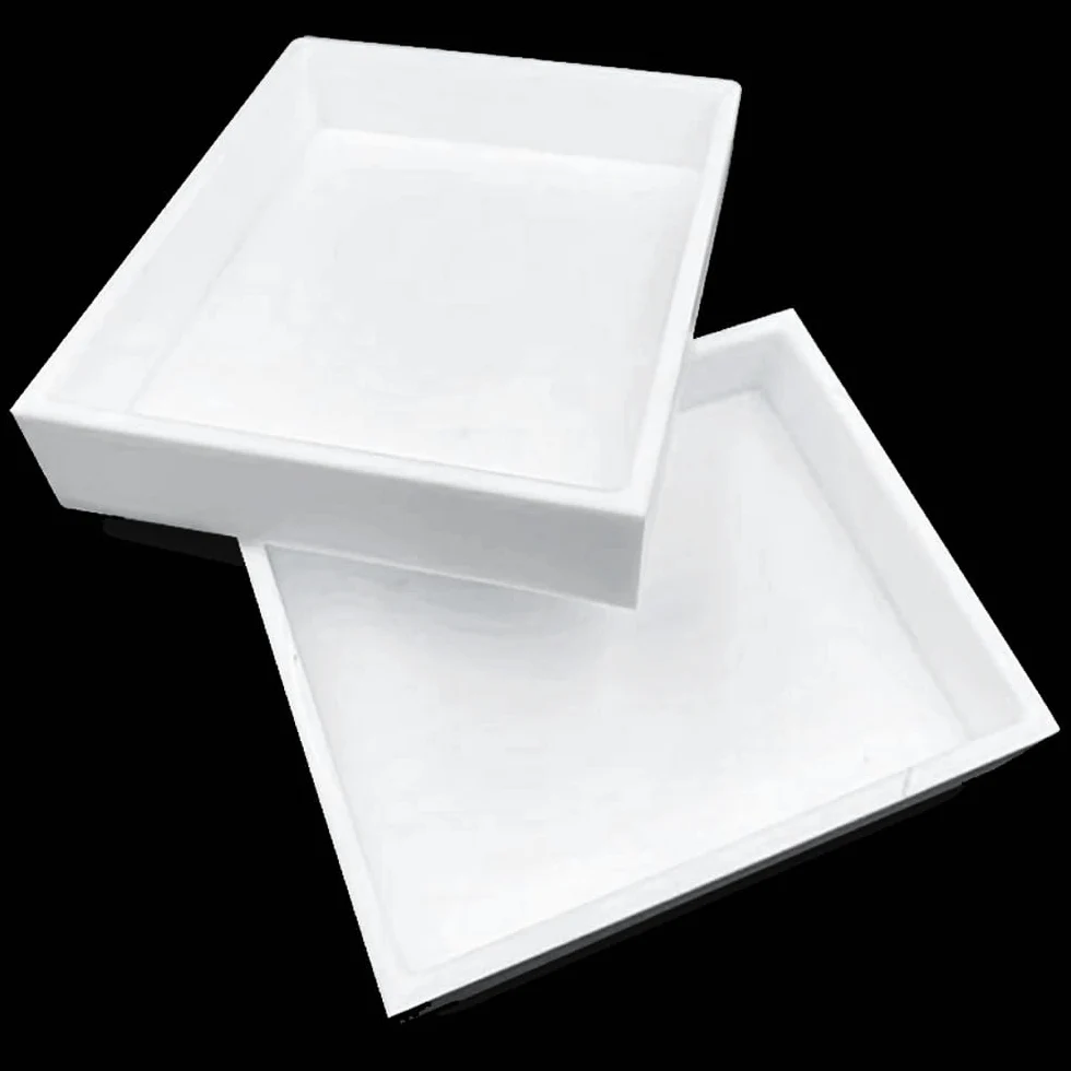 Cápsulas de evaporación cuadradas de PTFE - Bandejas de teflón de 15 mm de profundidad for uso en laboratorio(90x90x15mm)
