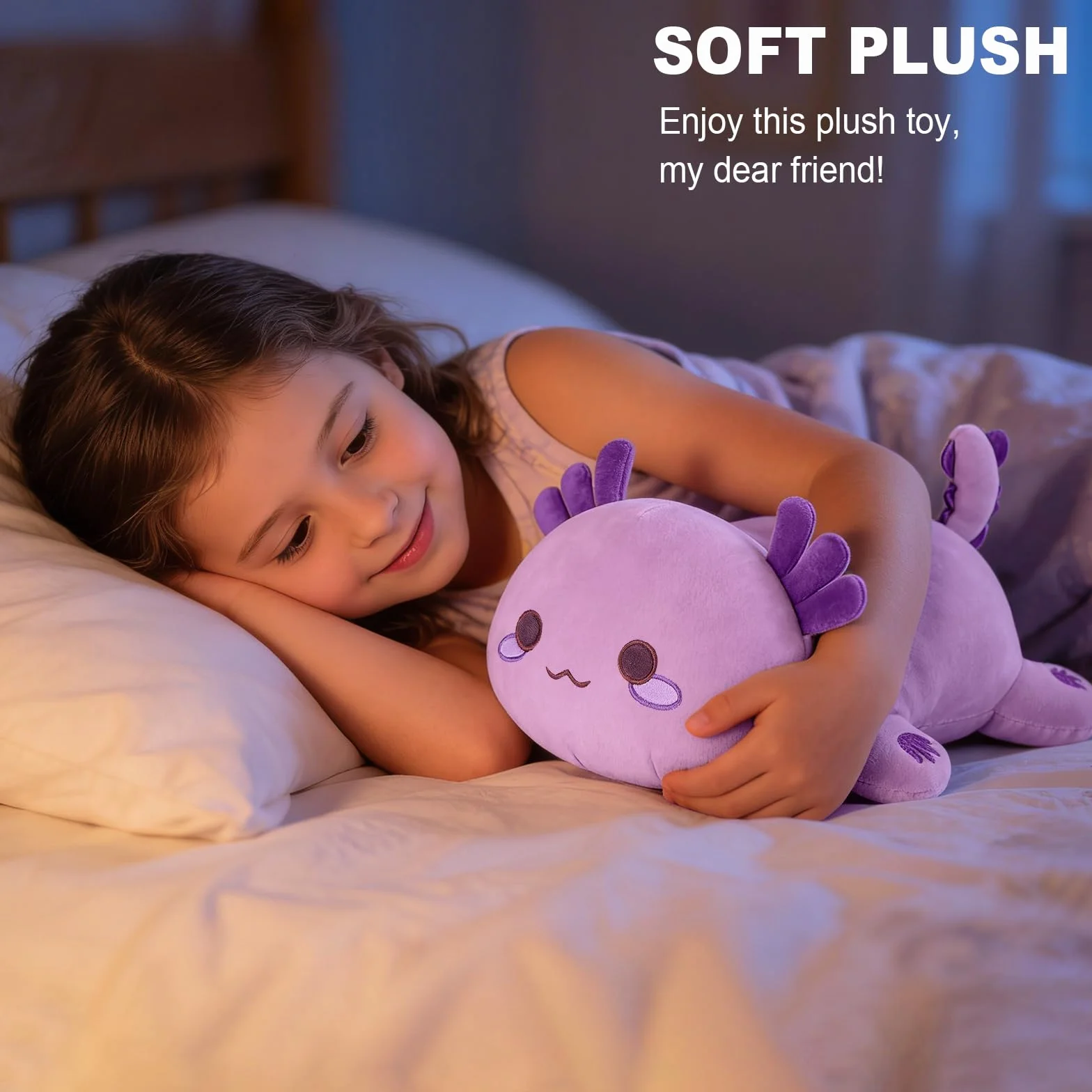 Shownicer Peluche Axolotl de Tela Kawaii Salamandra, Juguete para Acurrucarse, Cojín de Lanzamiento
