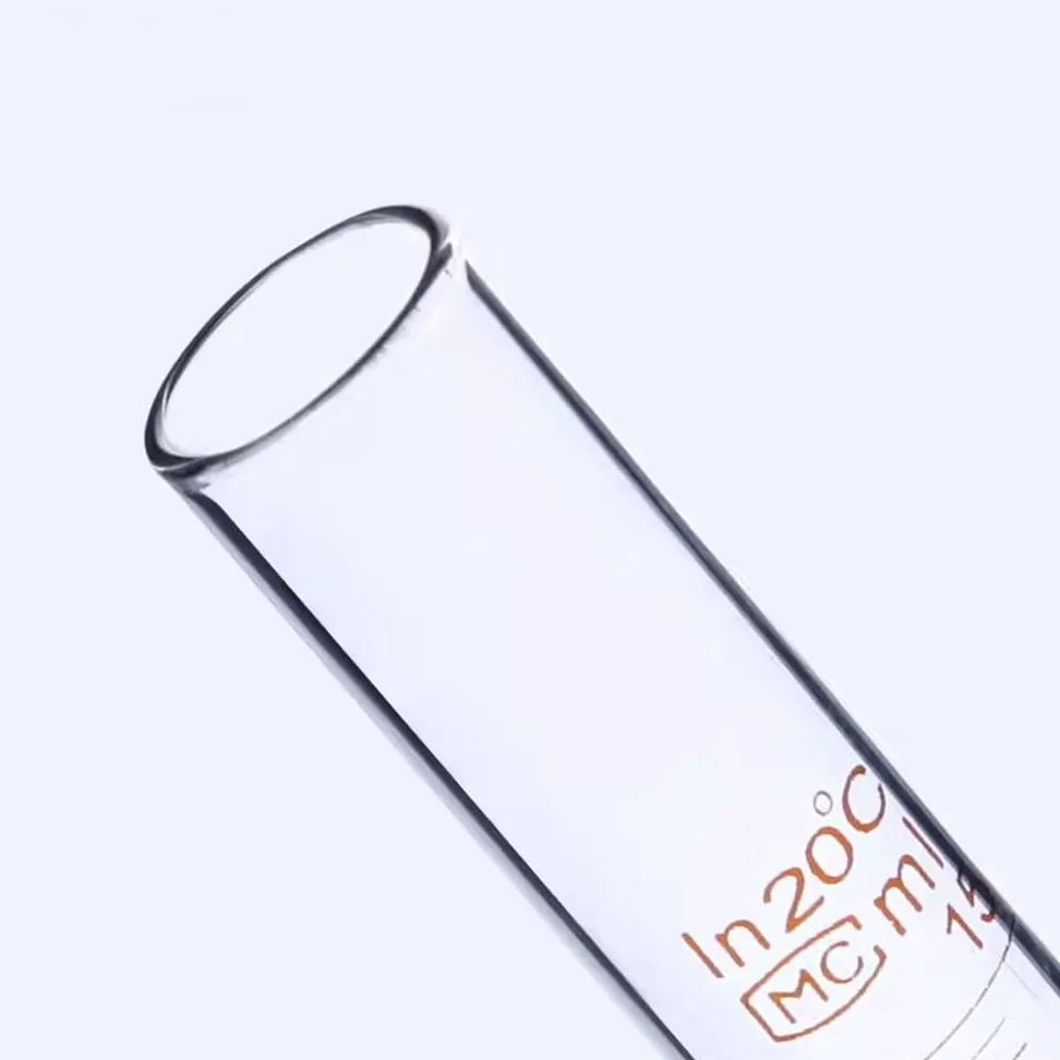 Tubo de ensayo de vidrio graduado de boca plana y fondo redondo, resistente a altas temperaturas, 5 ml, 10 ml, 15 ml, 20 ml, 25 ml, 30 ml, 50 ml y 100 ml, 10 unidades(100ml 10PCS)