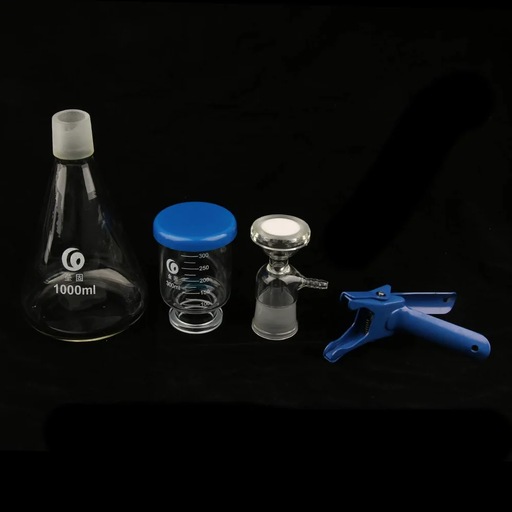 Aparato de filtración de laboratorio de 1000 ml con embudo y abrazadera