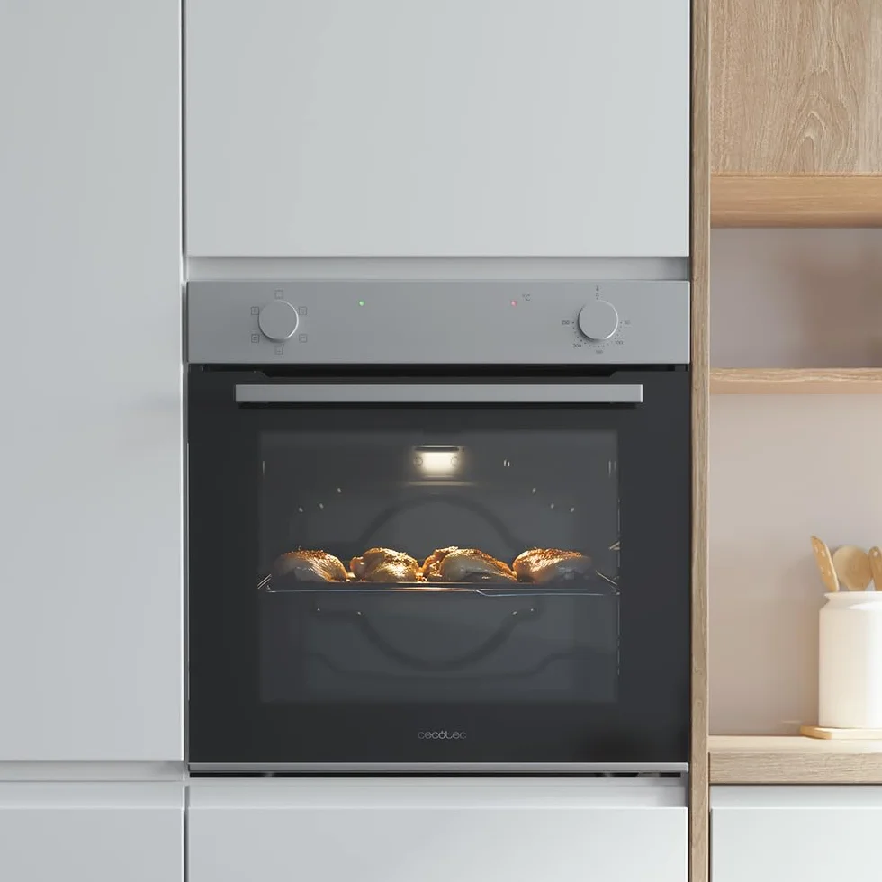 Cecotec Horno Integrable Convencional 80L Bolero Hexa C126400 2800W 5 Funciones Steam EasyClean Puerta Fría