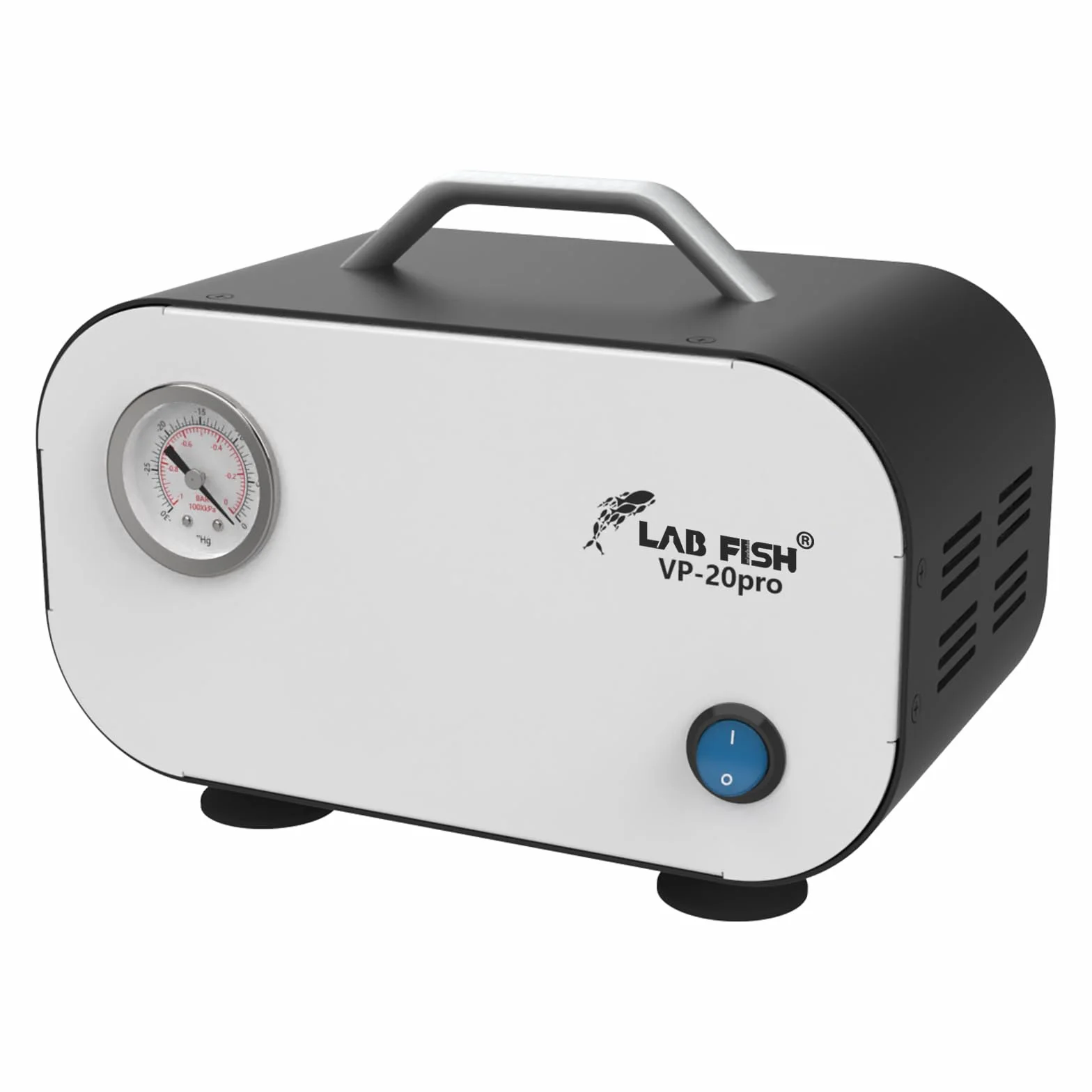 LAB FISH VP-20PRO Bomba de Vacío Sin Aceite 20L/min, Ajustable Presión/Caudal, 0.08MPa, para Laboratorio, Industria, Investigación