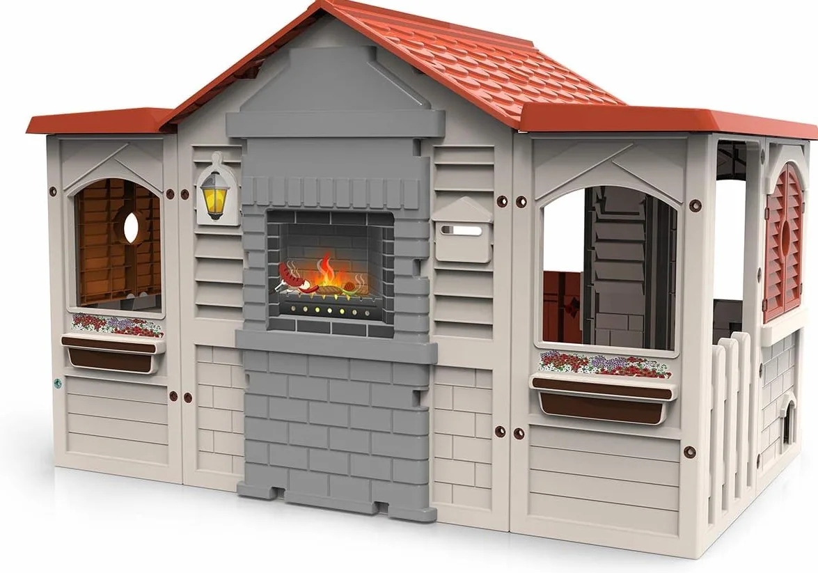 Chicos Le Chalet Gran Casita Infantil Exterior Interior 159cm x 103cm x 104cm