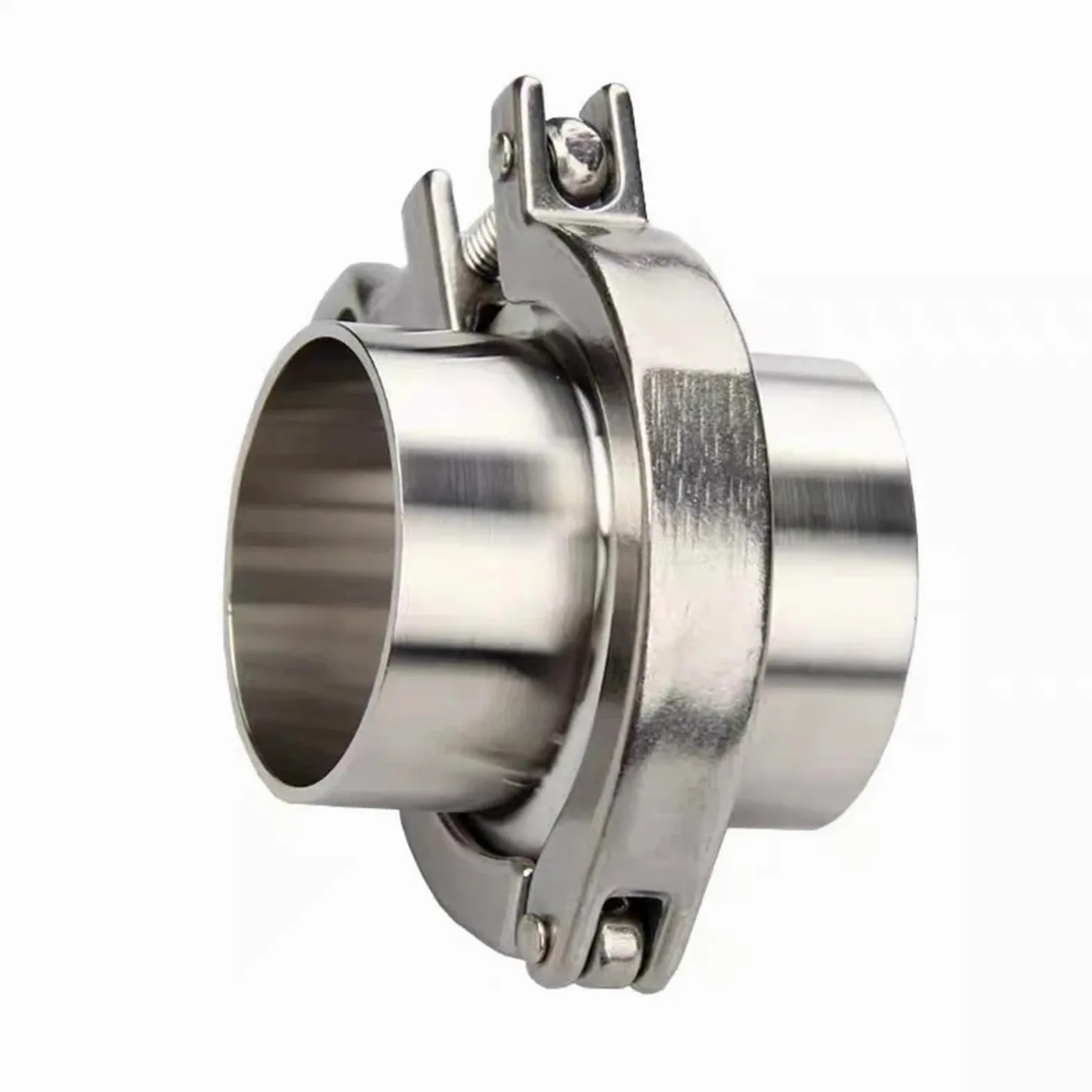 Férula de soldadura de tubería de brida + triple abrazadera + junta de PTFE o silicona acero inoxidable SUS SS 304 Triclamp 1 juego 1,5 ''-6-1/4''(133mm X OD 145mm)