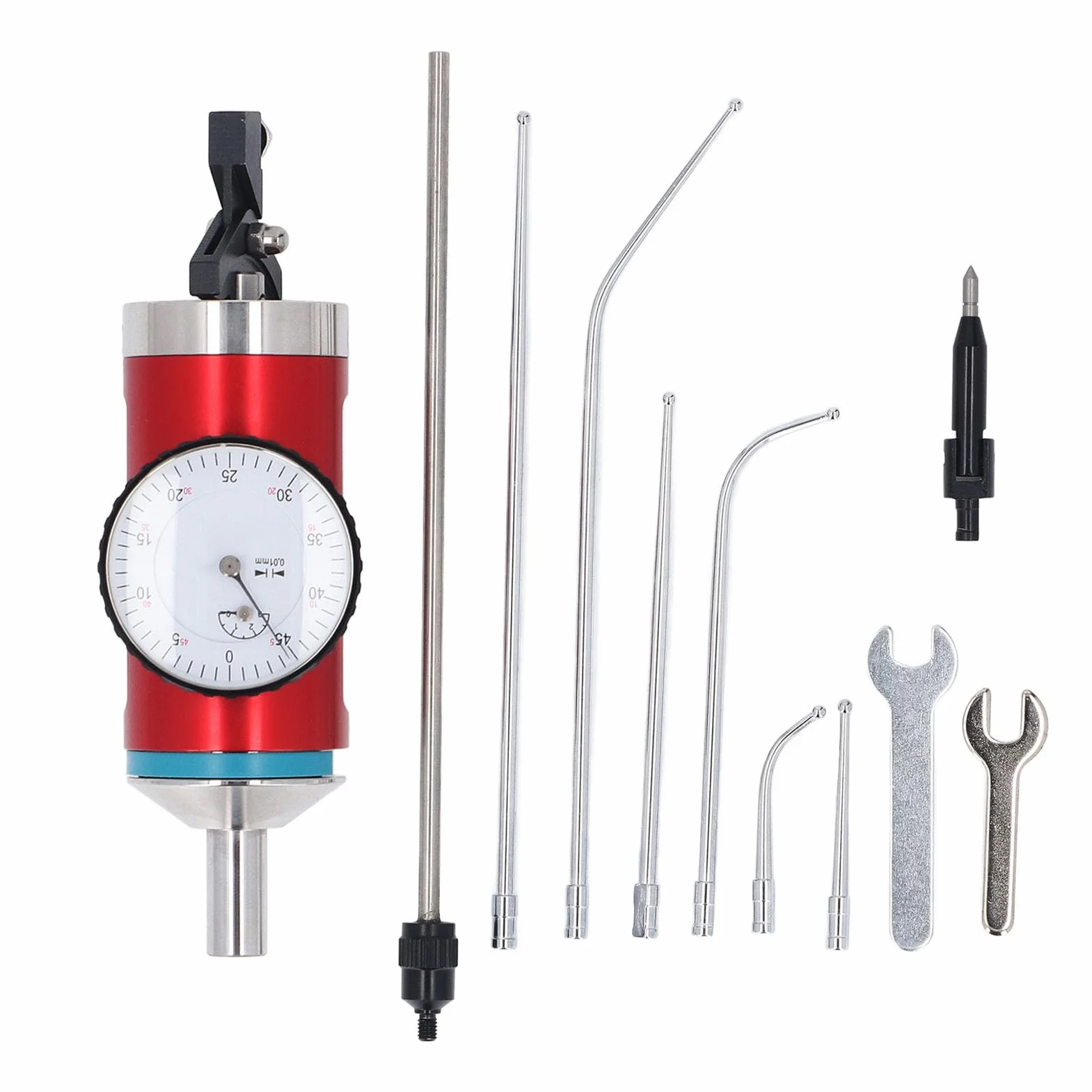 Indicador de centrado coaxial, conjunto de reloj de prueba para fresadora de precisión de 0,01 mm con estuche de almacenamiento, escala métrica de 0 a 3 mm para mecanizado y