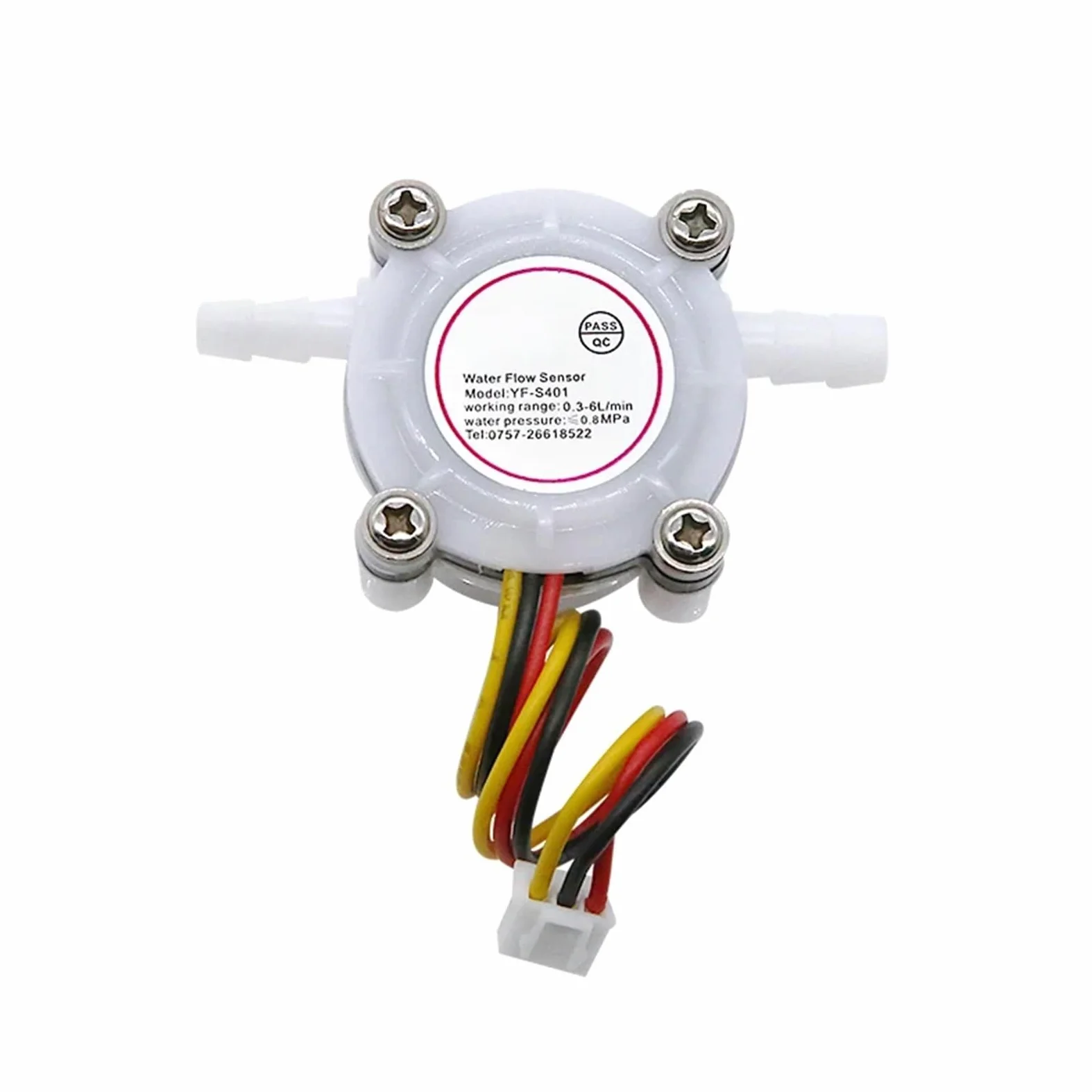 Sensor de flujo de agua S401 de 1,75 MPa, conector rápido, sensor, purificador de agua for cafetera, caudalímetro de microturbina de 7 mm, CC 5-18 V(Inner diameter 2.0MM)