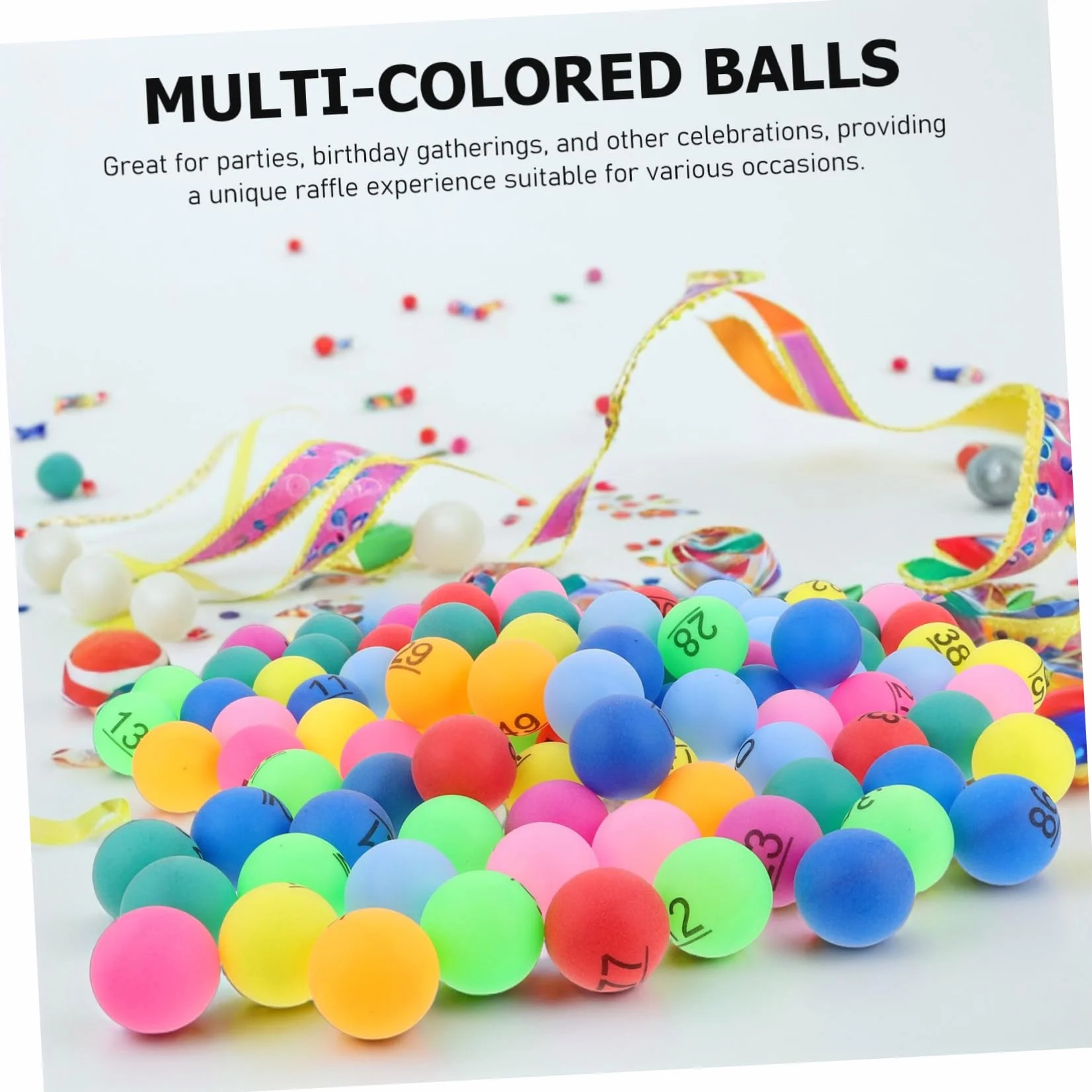 FRCOLOR 100 Piezas Bolas de Premio Numeradas para Bingo y Rifas
