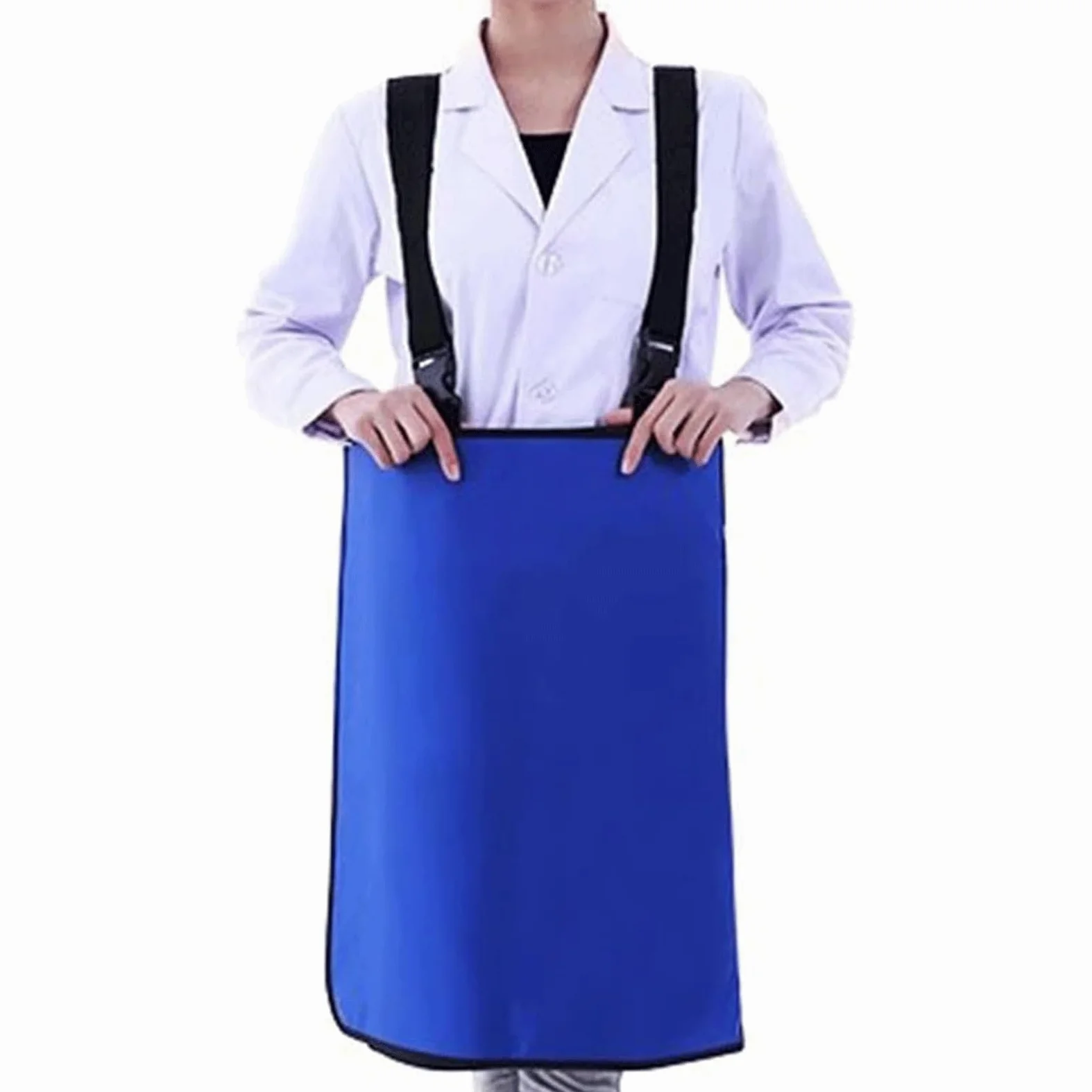 Chaleco de Plomo Delantal de Plomo Resistente a la radiación de Rayos X Falda con Correa Trasera de Plomo Delantal de Plomo Delantal de Plomo con Protector de tiroides para Rayos X