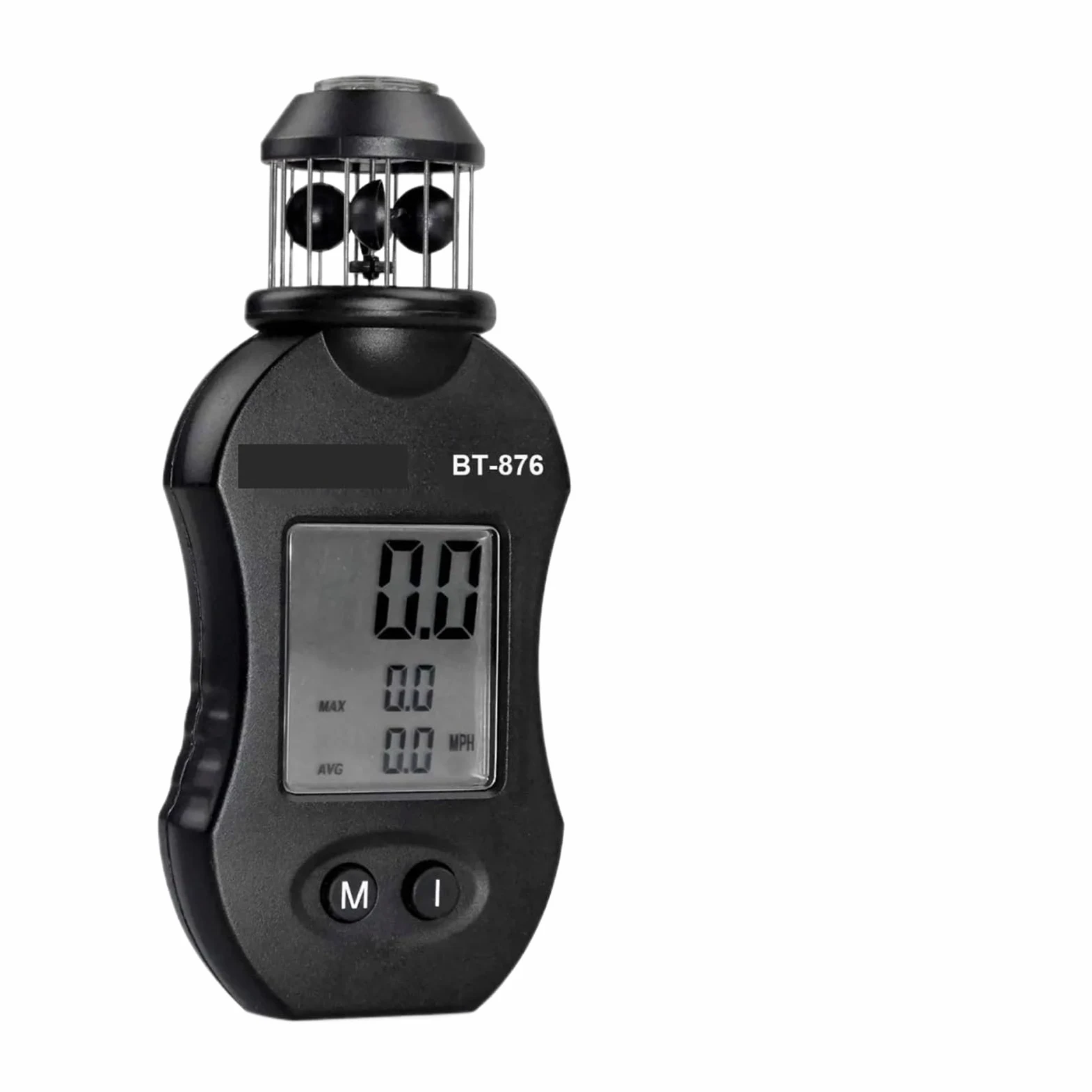 Anemómetro digital de copa, medidor de flujo de aire for medir la velocidad y el volumen en sistemas de ventilación de climatización, tiro y navegación.