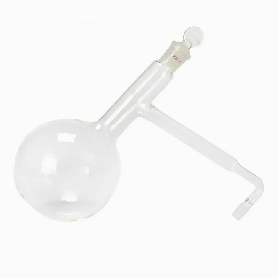 Cristalería de Laboratorio Matraz de fondo redondo de vidrio de borosilicato de 250 ml, 500 ml y 1000 ml con condensador de vidrio.(500ml)