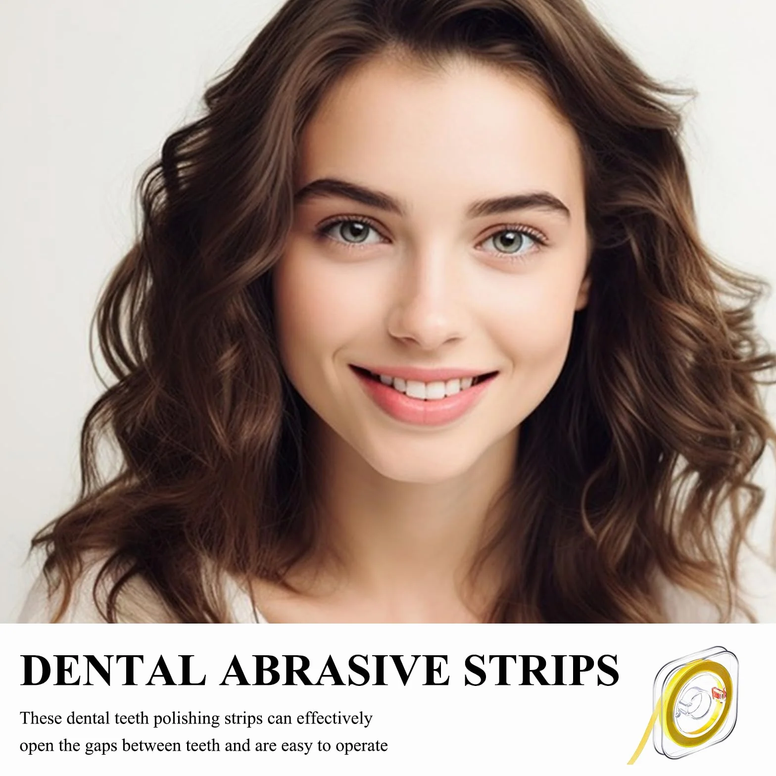 Papel de Lija Dental 3 Rollos Tiras de Pulido Interdental para Limpiar Dientes Cuidado Bucal