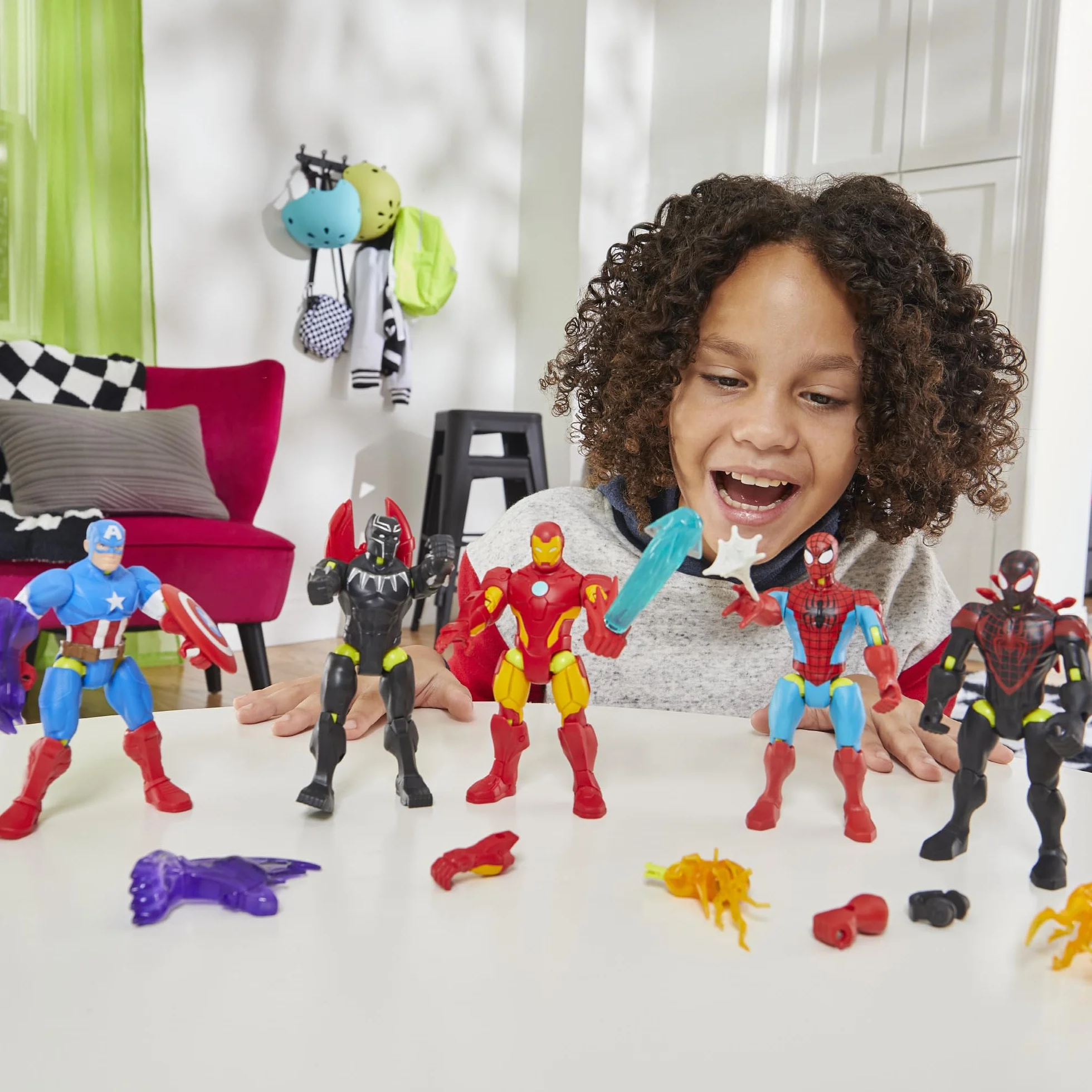 Marvel Miles Morales Spider-Man Figura Mix-and-Match y Accesorios