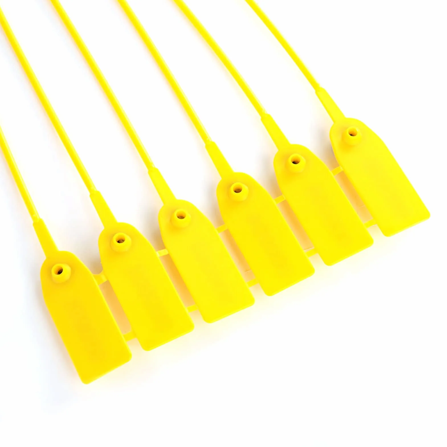 Precintos de seguridad de plástico amarillo 40 cm para camión con número, a prueba de manipulaciones